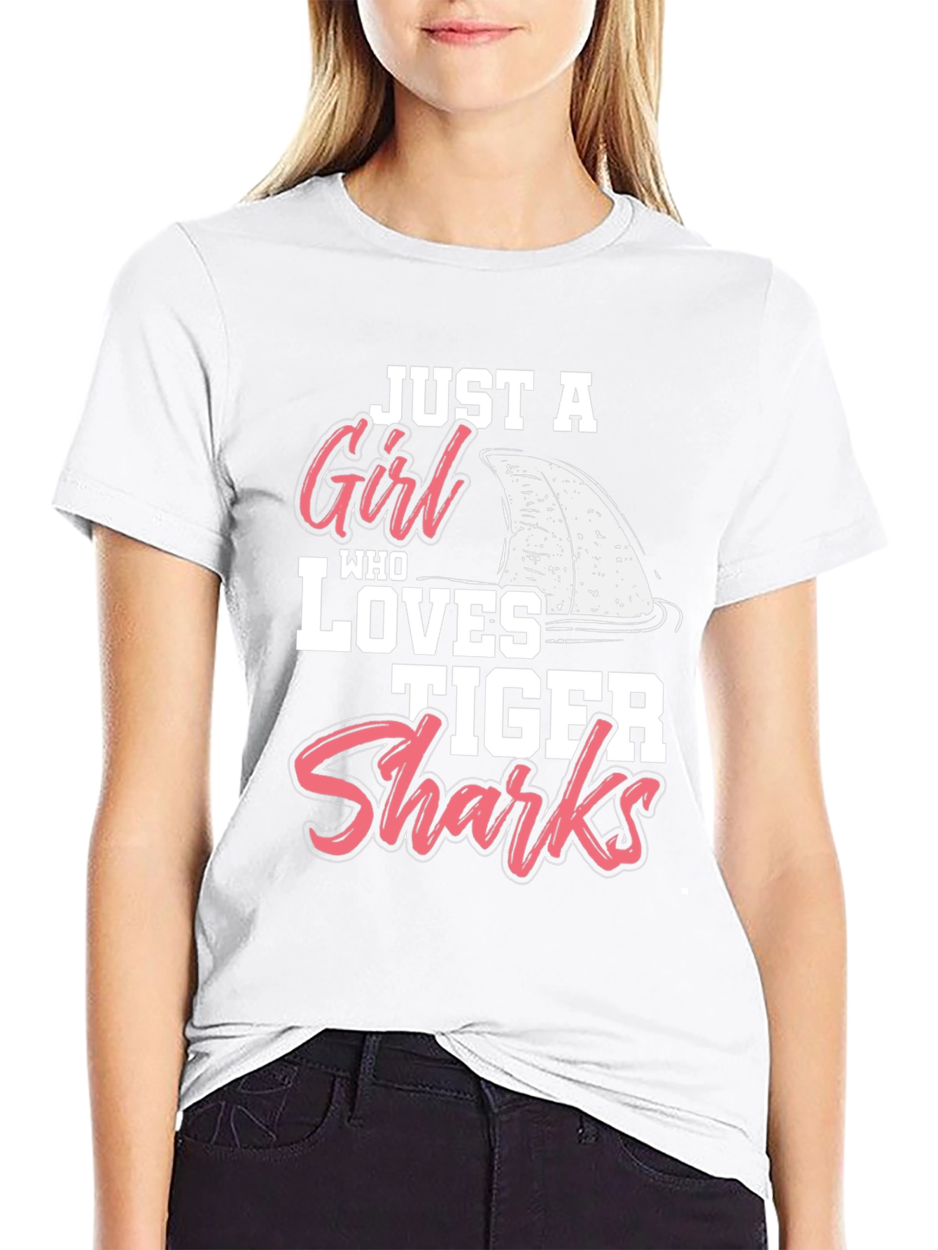 Tiger Shark Lover Graphic Tee - Black