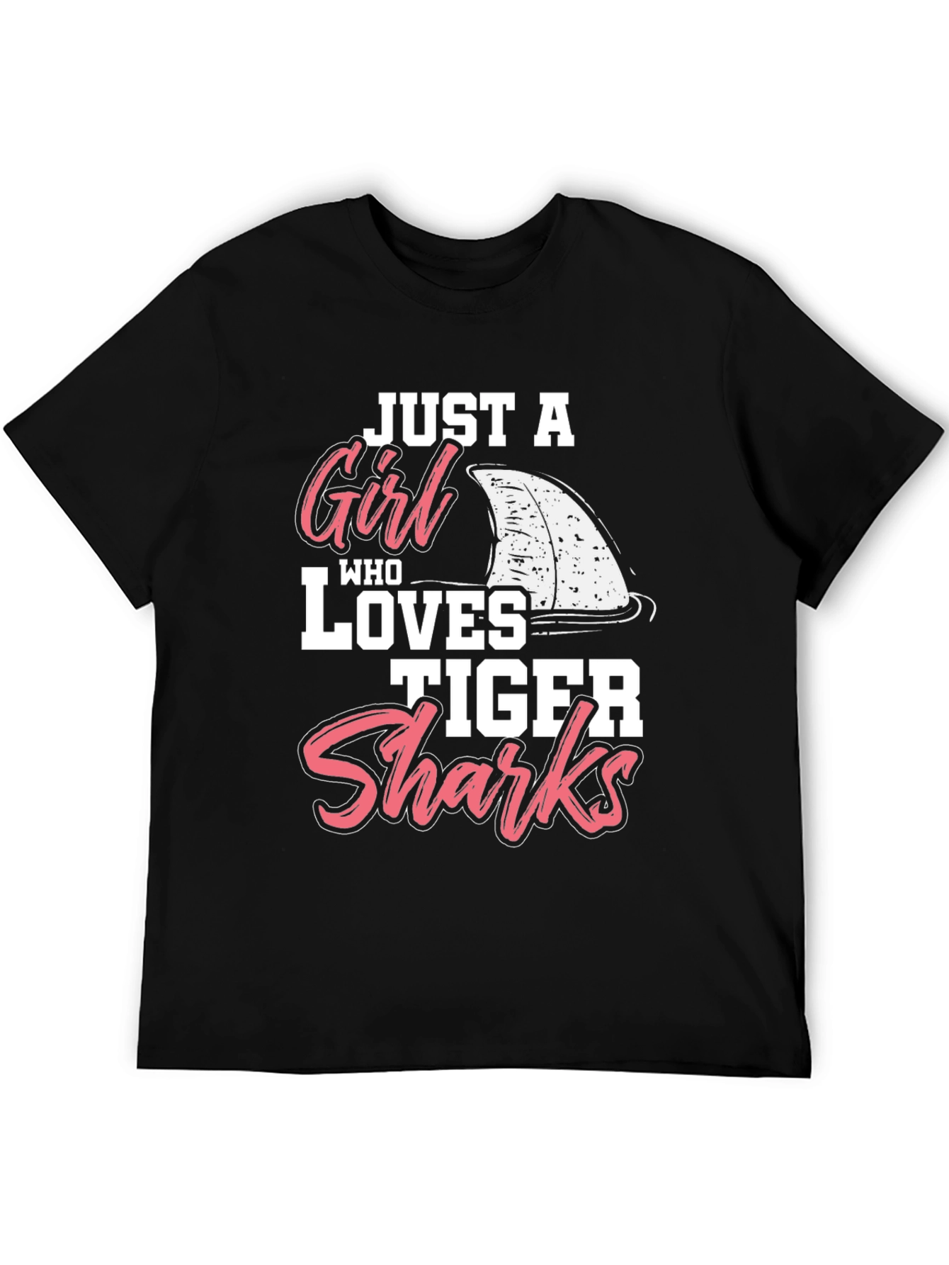 Tiger Shark Lover Graphic Tee - Black