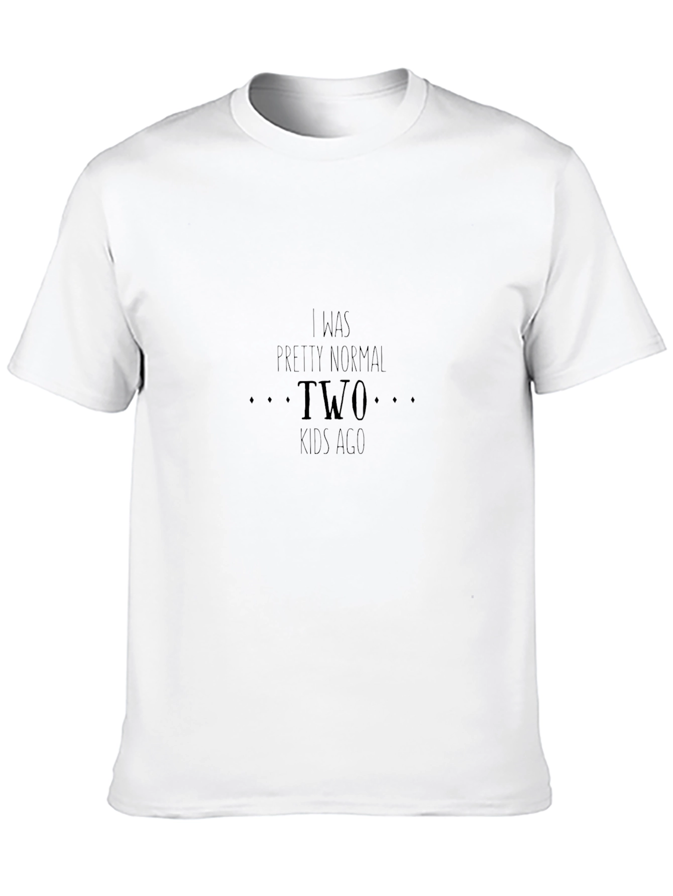 Funny Two Kids Ago Black T-Shirt