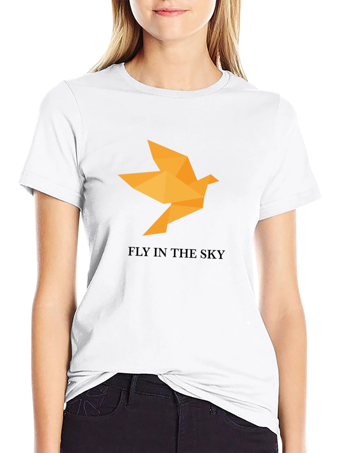 Geometric Bird T-Shirt - Fly in the Sky