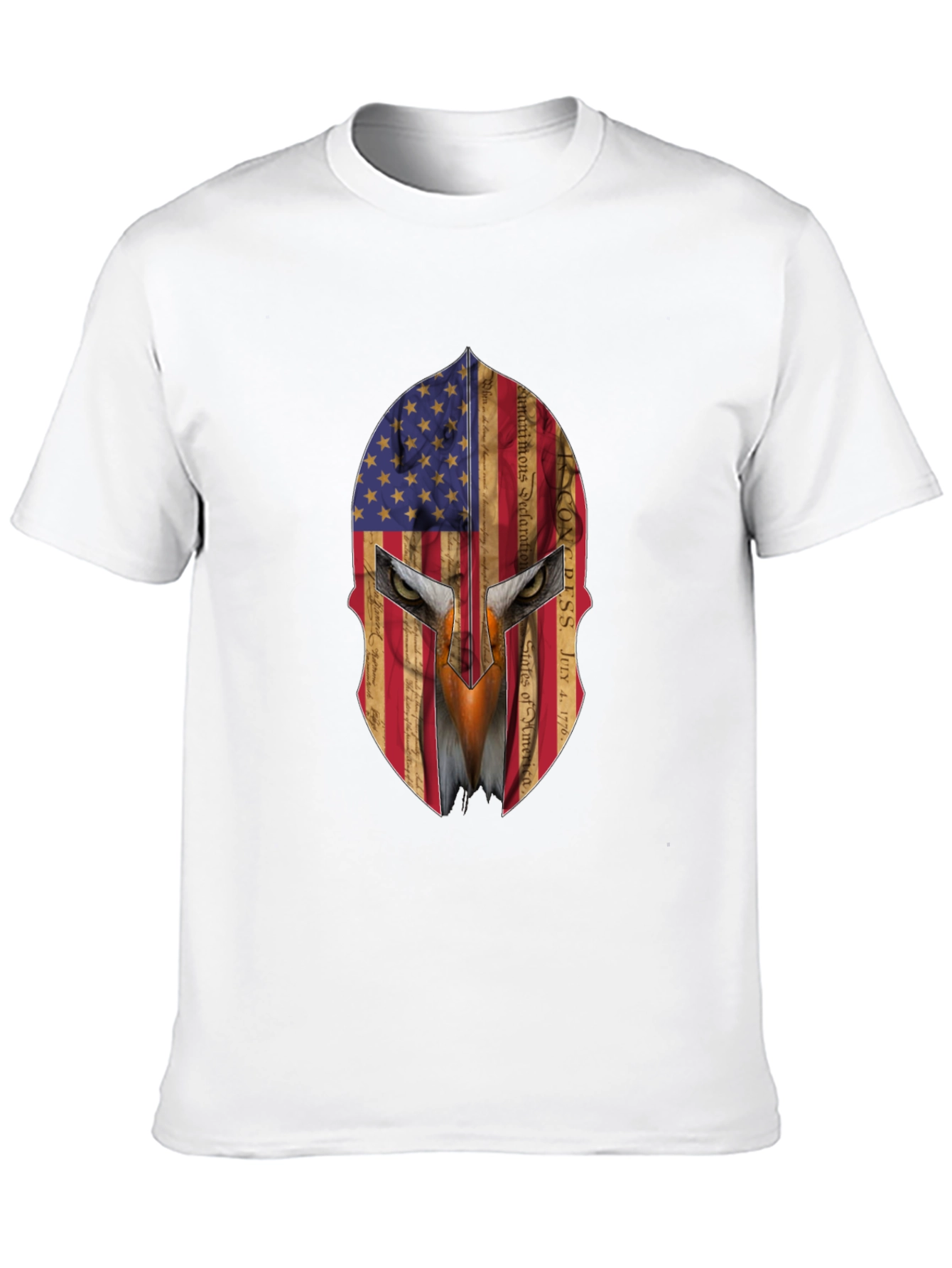 Patriotic Spartan Eagle Graphic T-Shirt