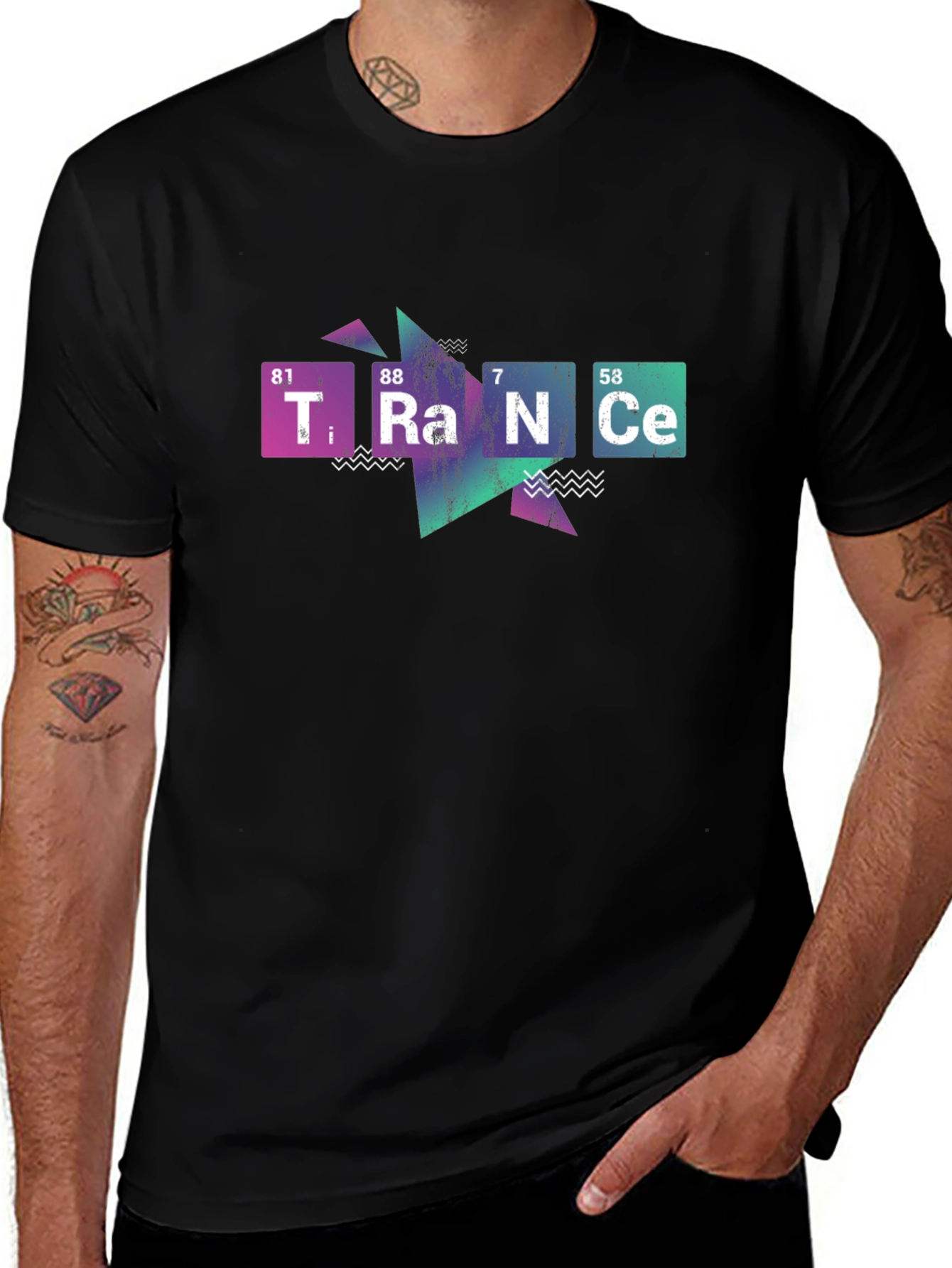 Trance Periodic Table Style Graphic T-Shirt