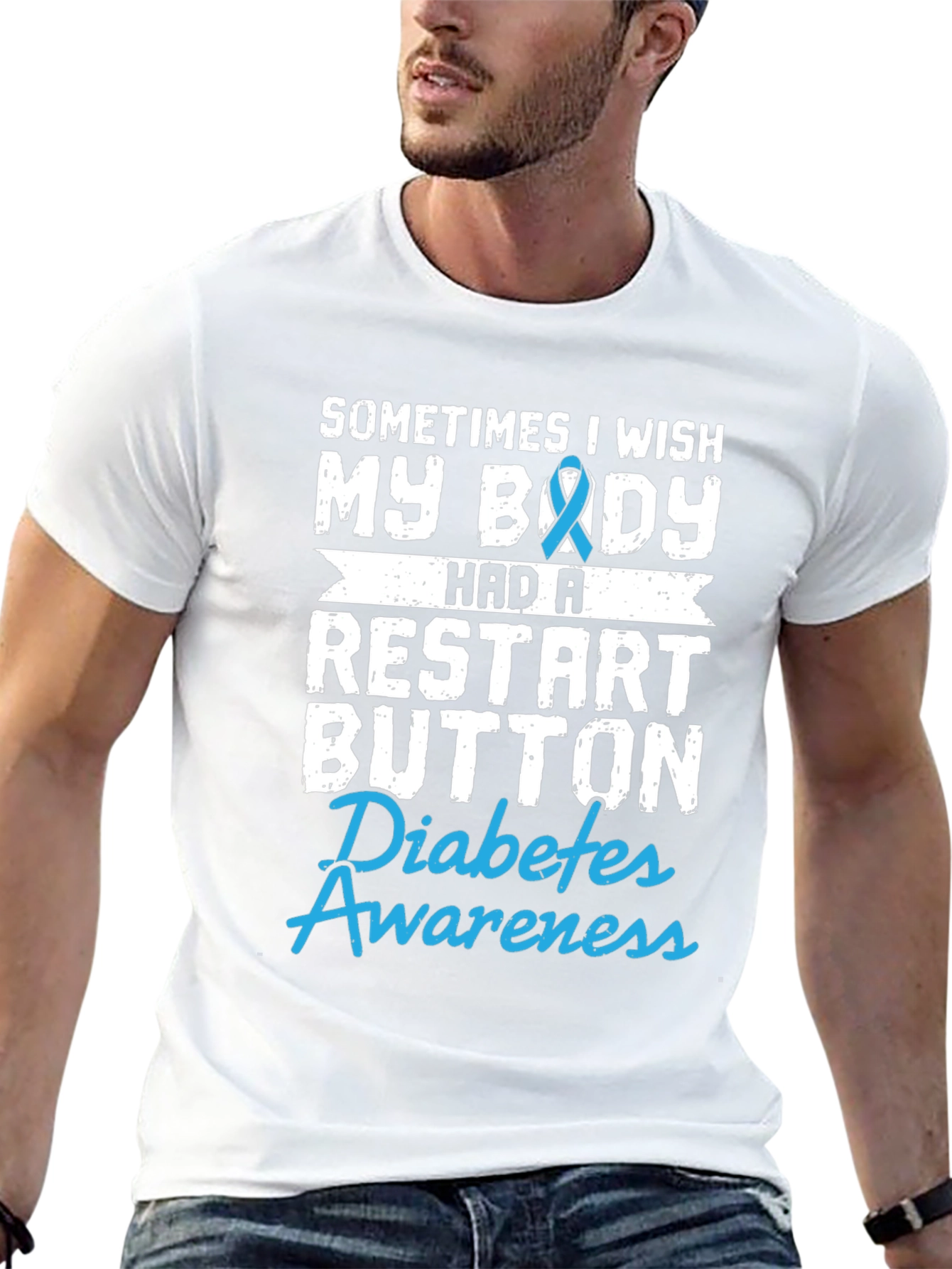 Diabetes Awareness T-Shirt Restart Button Wish