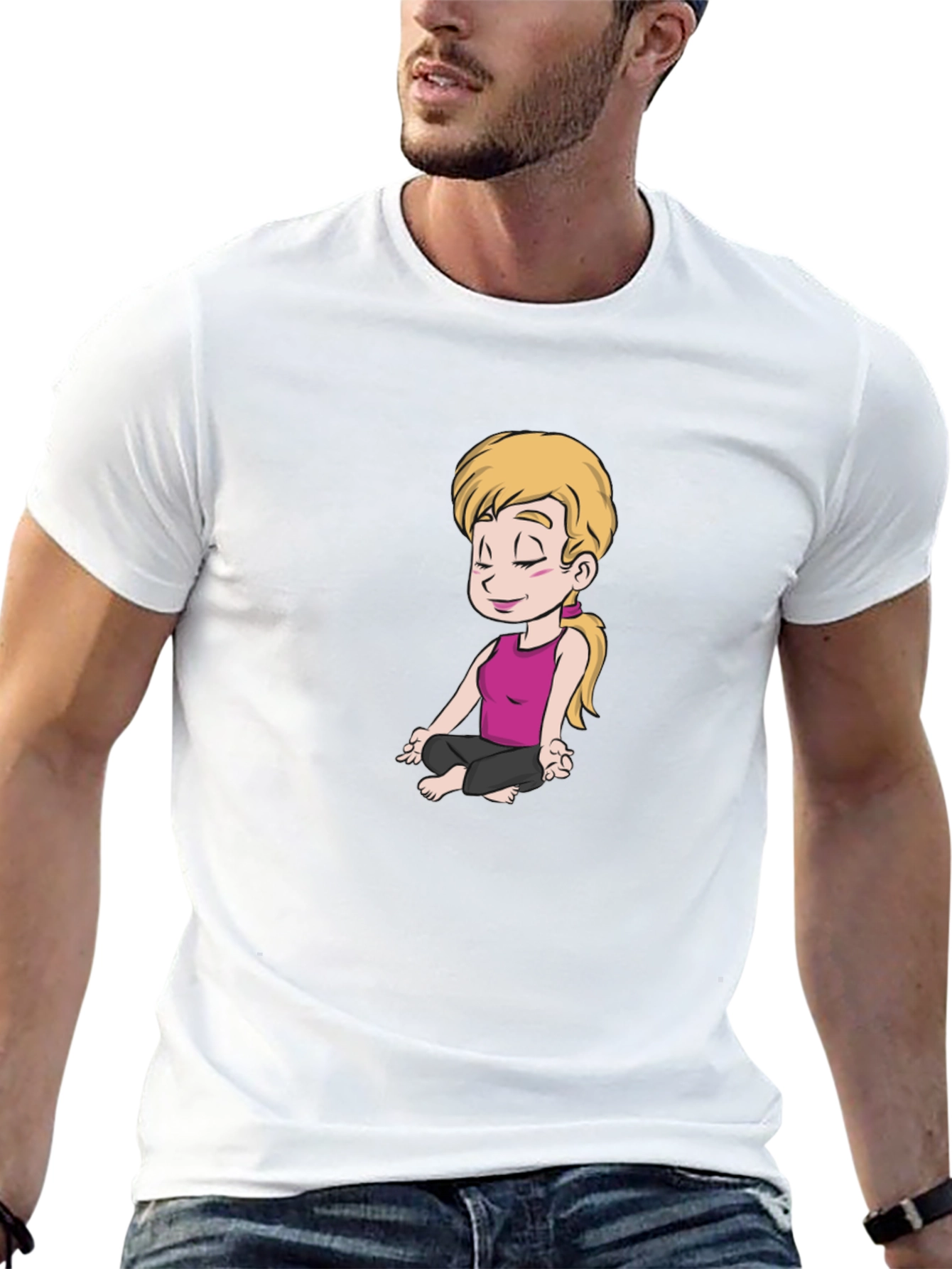 Yoga Cartoon T-Shirt