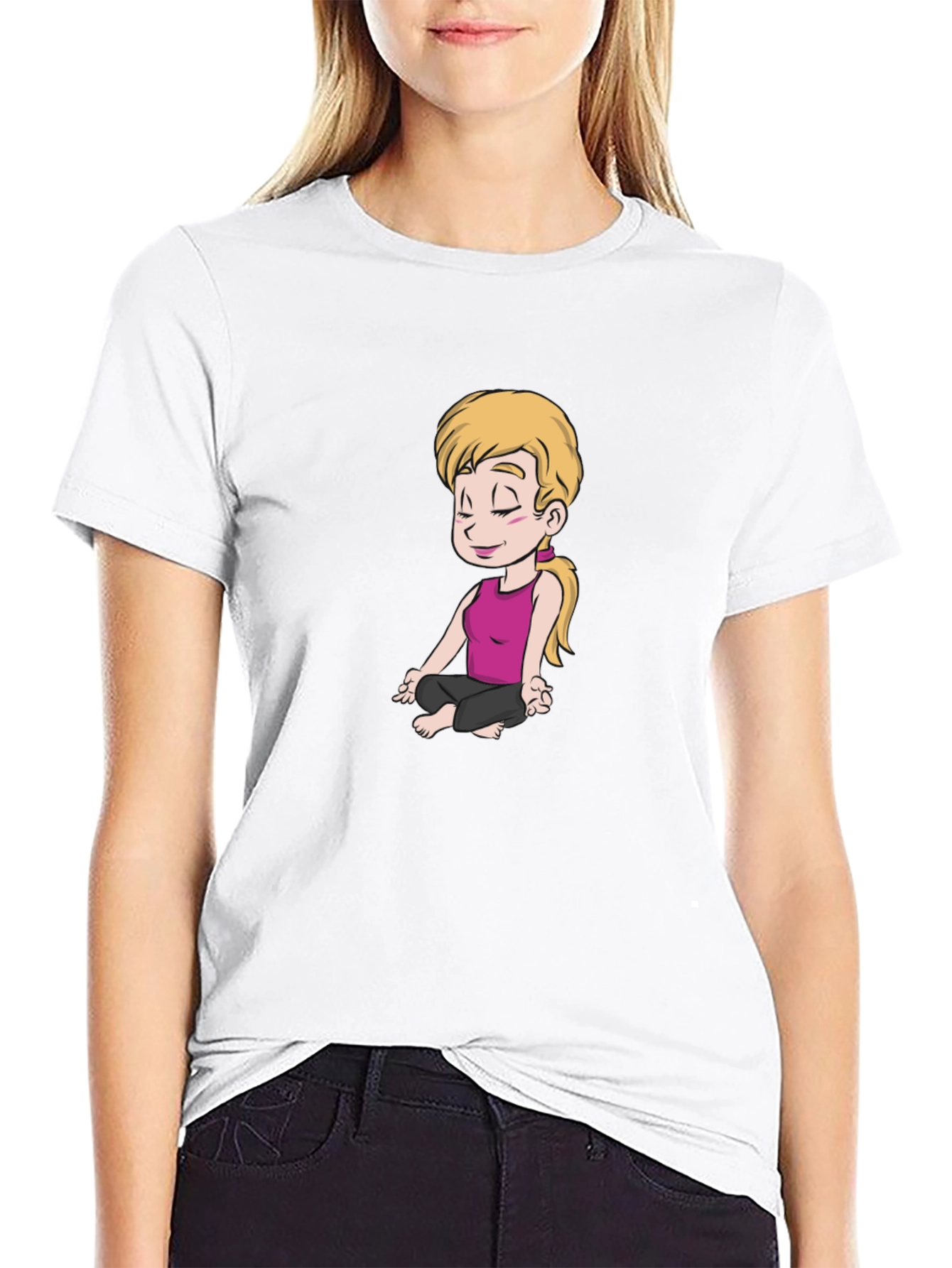 Yoga Cartoon T-Shirt