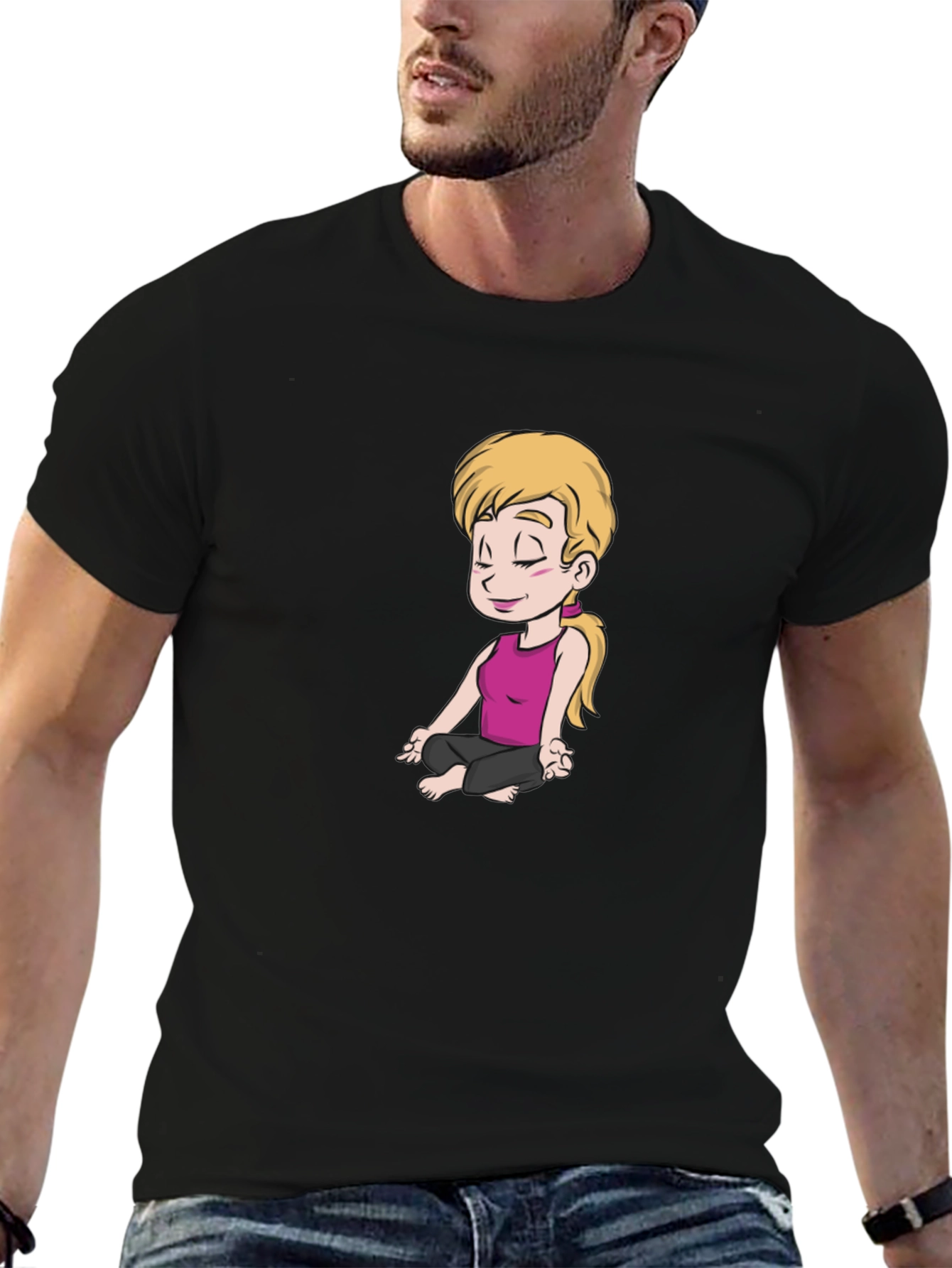 Yoga Cartoon T-Shirt