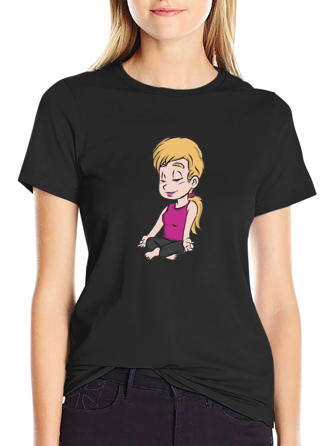 Yoga Cartoon T-Shirt