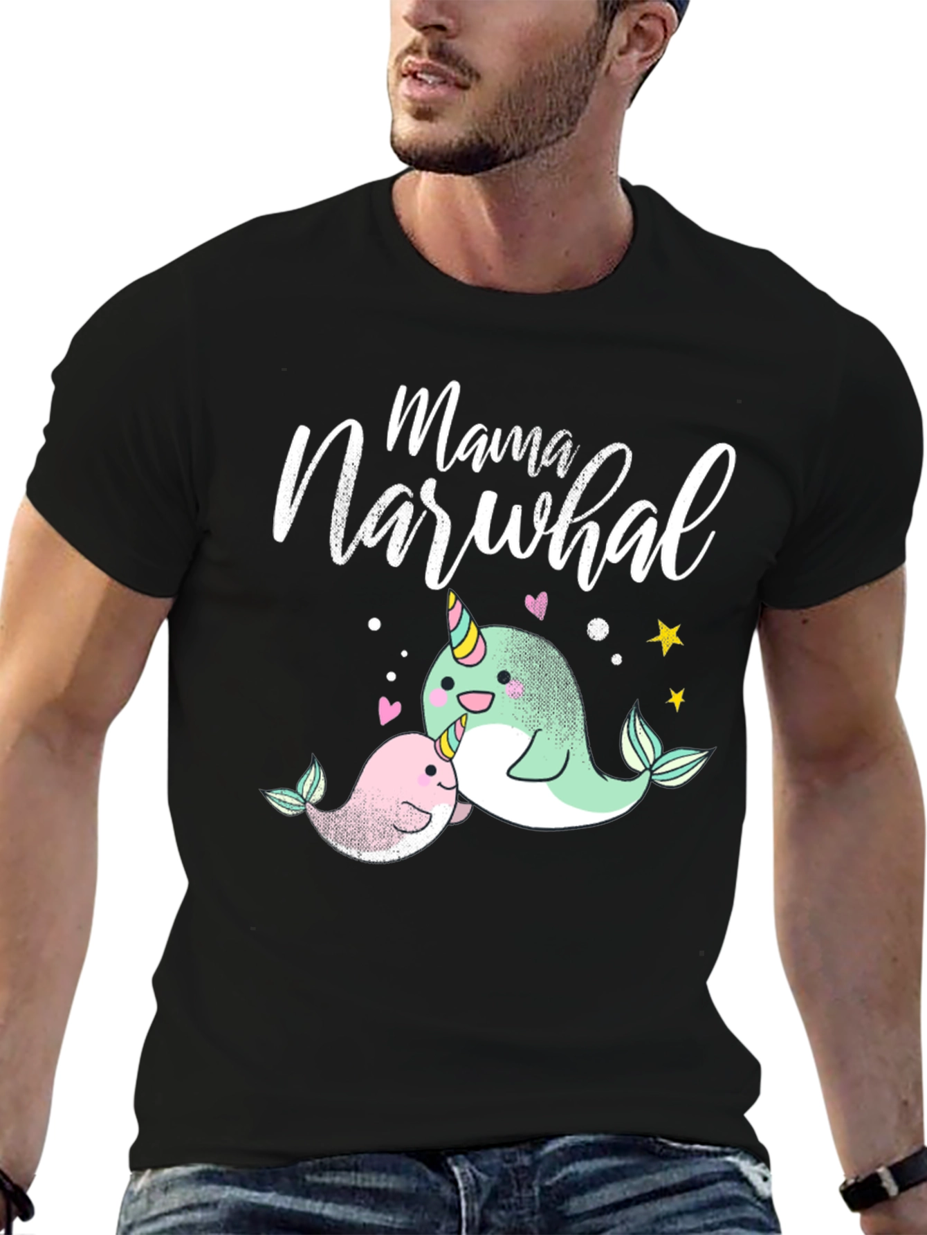 Mama Narwhal T-Shirt - Cute Ocean Tee