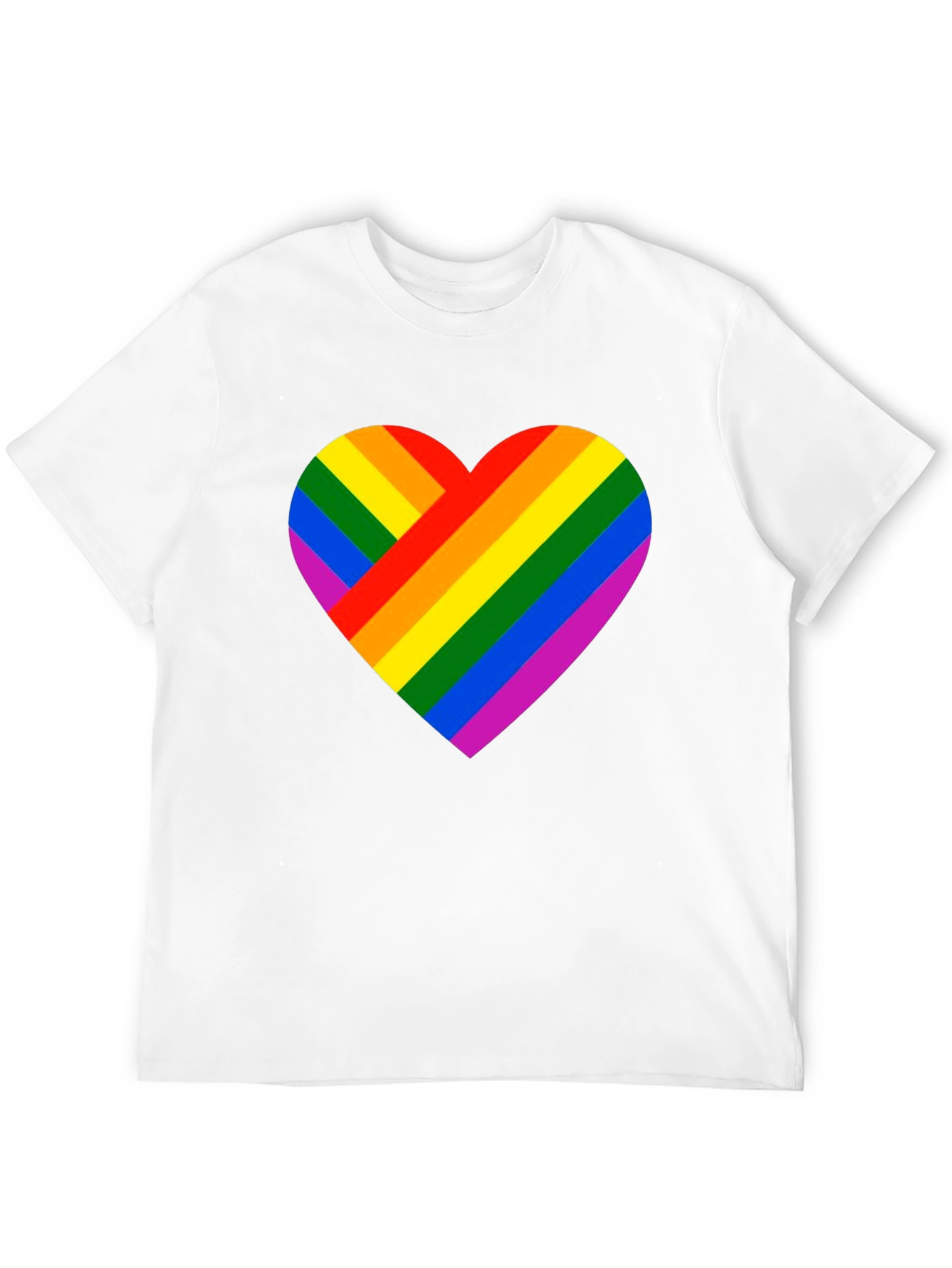 Rainbow Heart Graphic Tee - Pride Celebration Shirt
