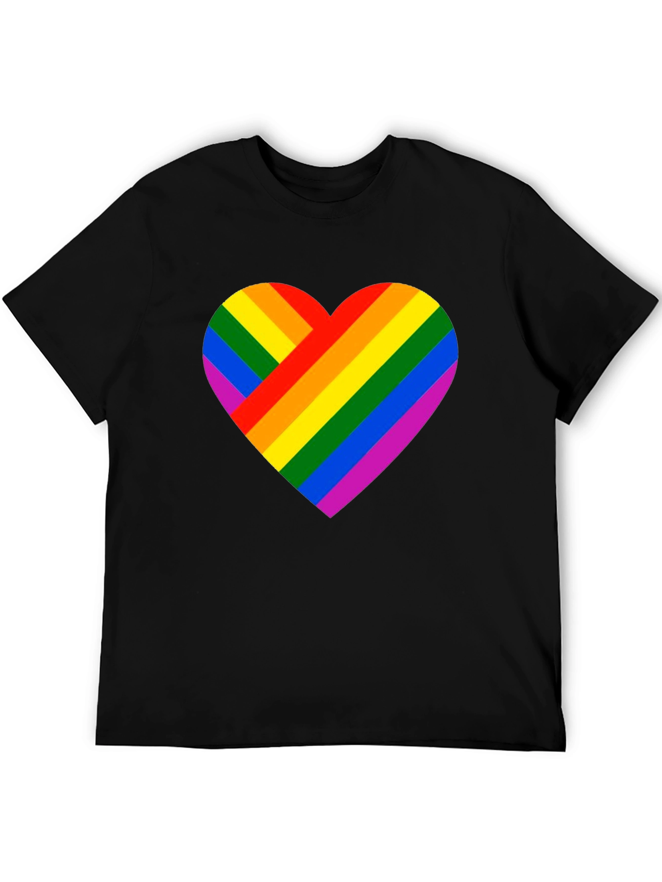 Rainbow Heart Graphic Tee - Pride Celebration Shirt