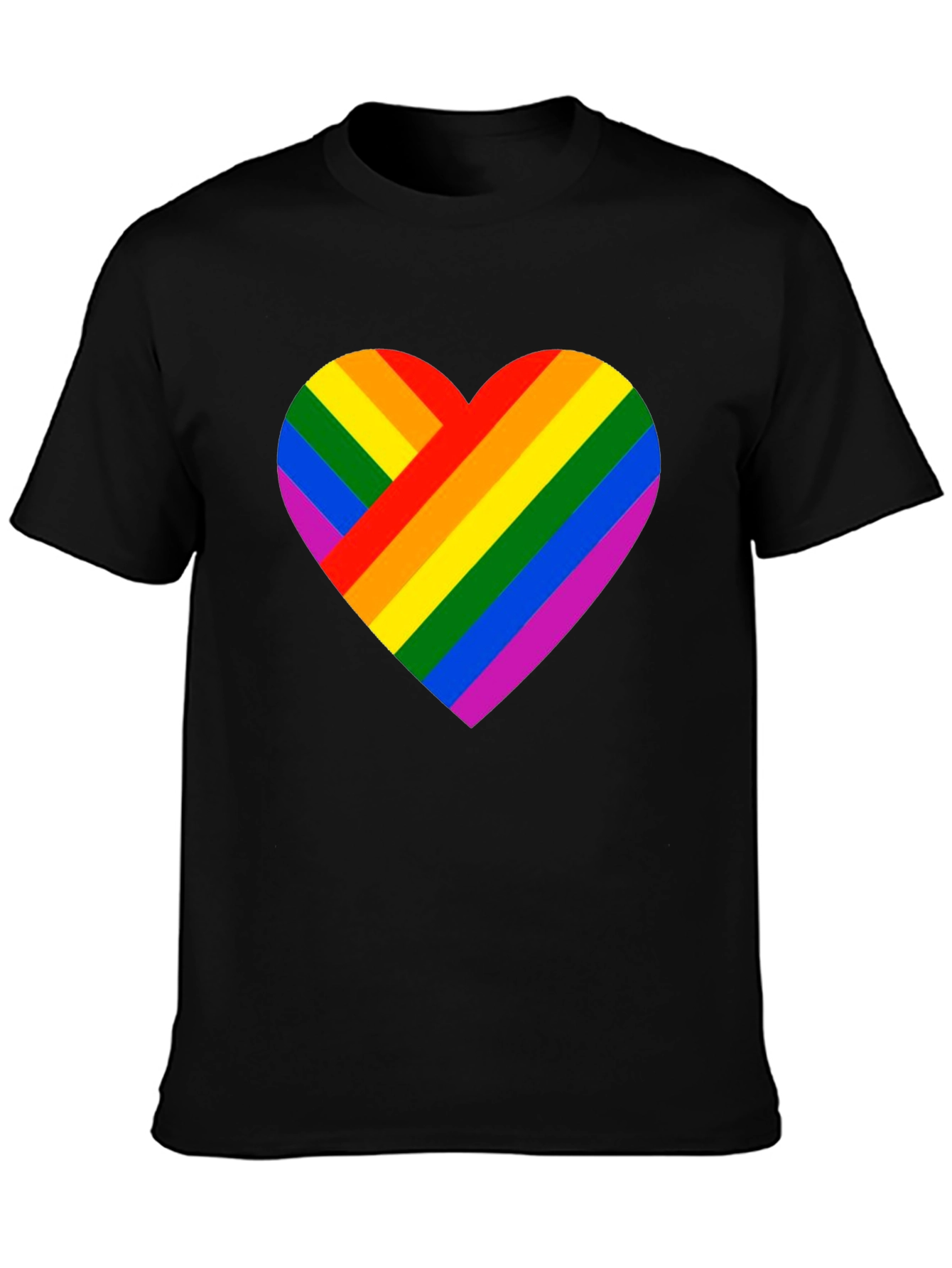 Rainbow Heart Graphic Tee - Pride Celebration Shirt
