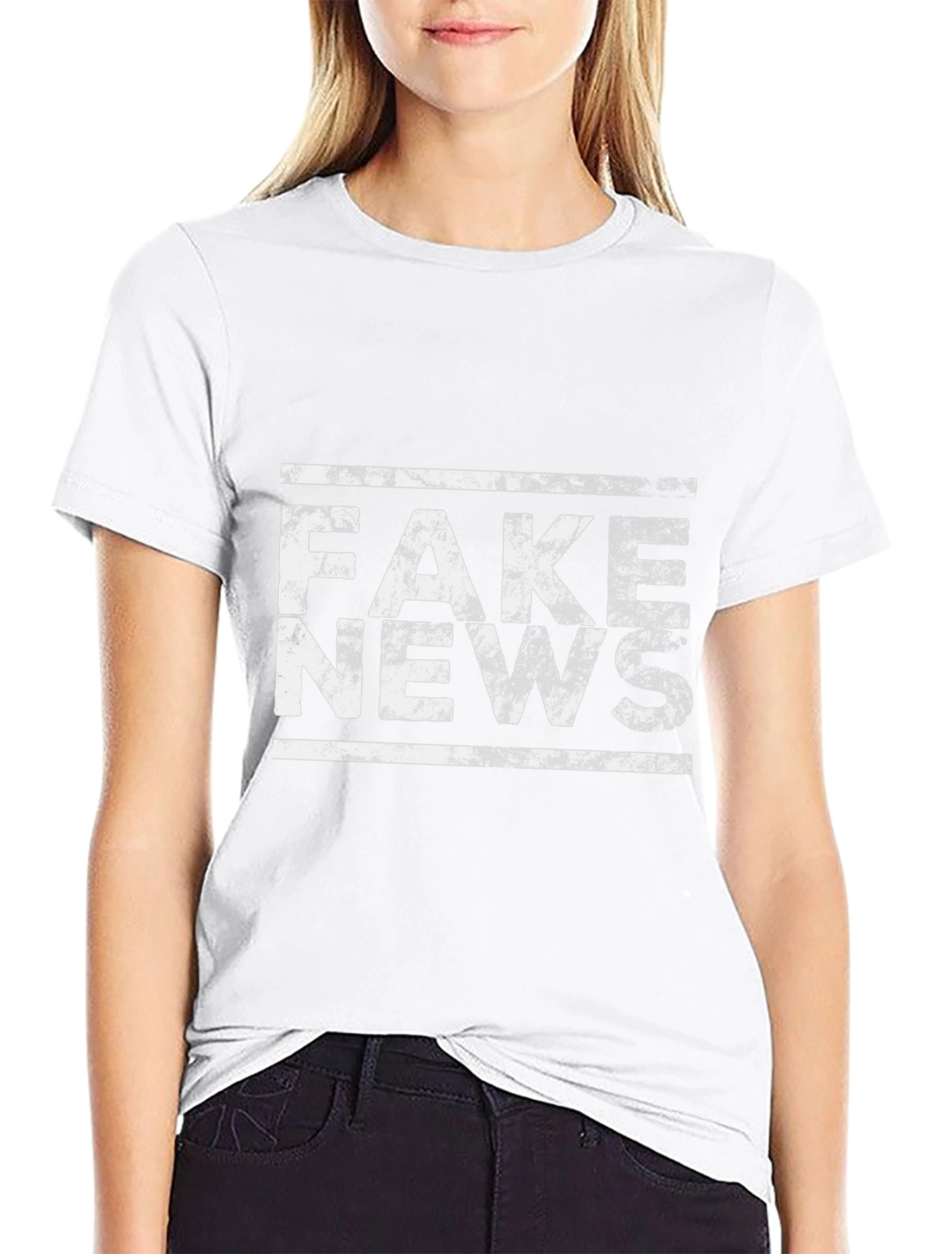 Fake News Graphic Tee - Statement T-Shirt
