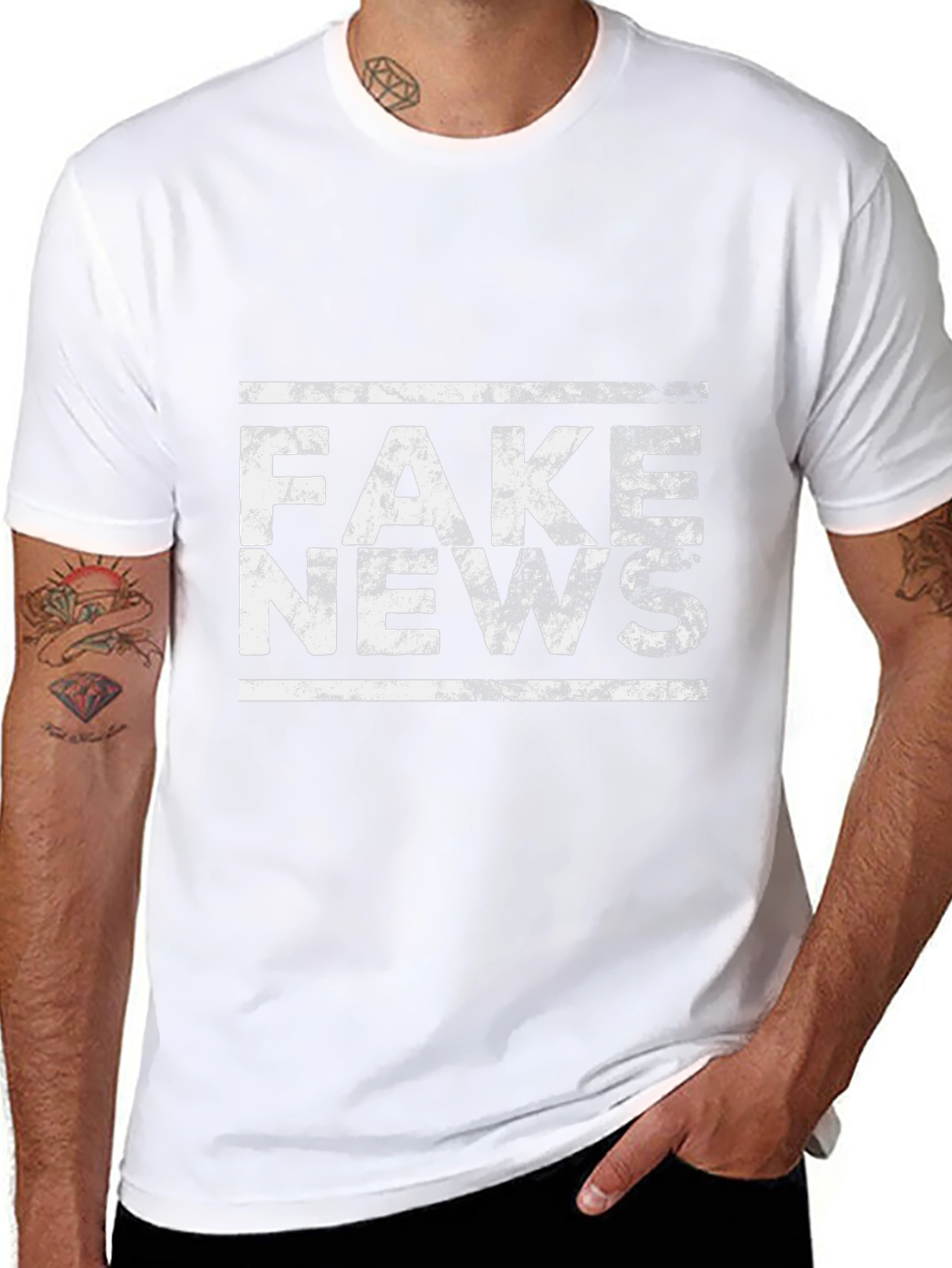 Fake News Graphic Tee - Statement T-Shirt