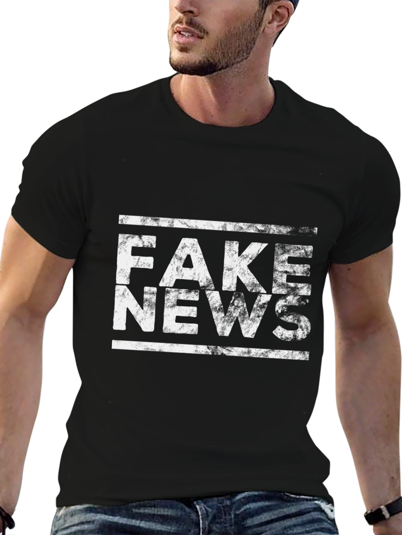 Fake News Graphic Tee - Statement T-Shirt
