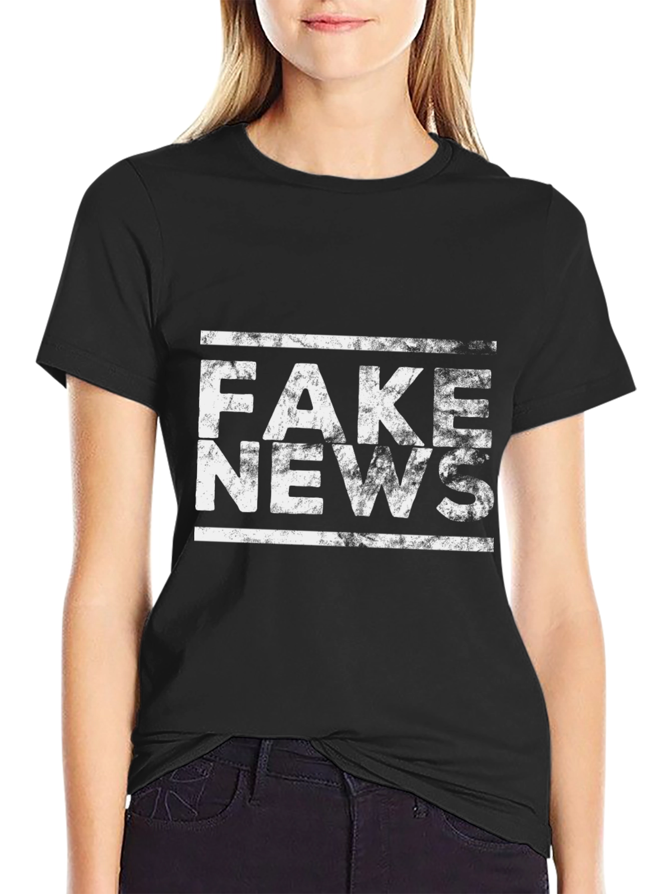 Fake News Graphic Tee - Statement T-Shirt