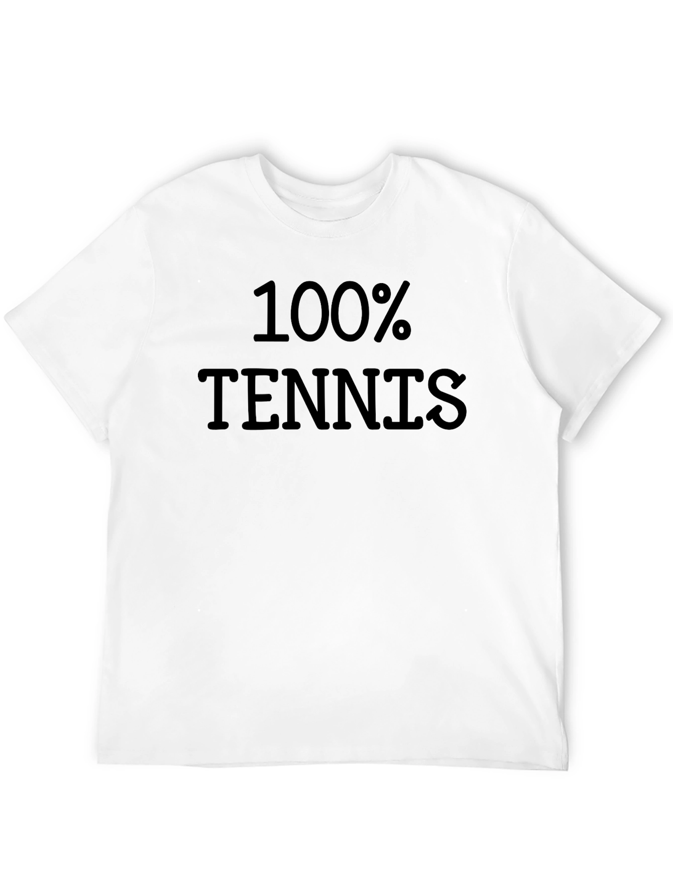 100% Tennis Black Graphic Tee