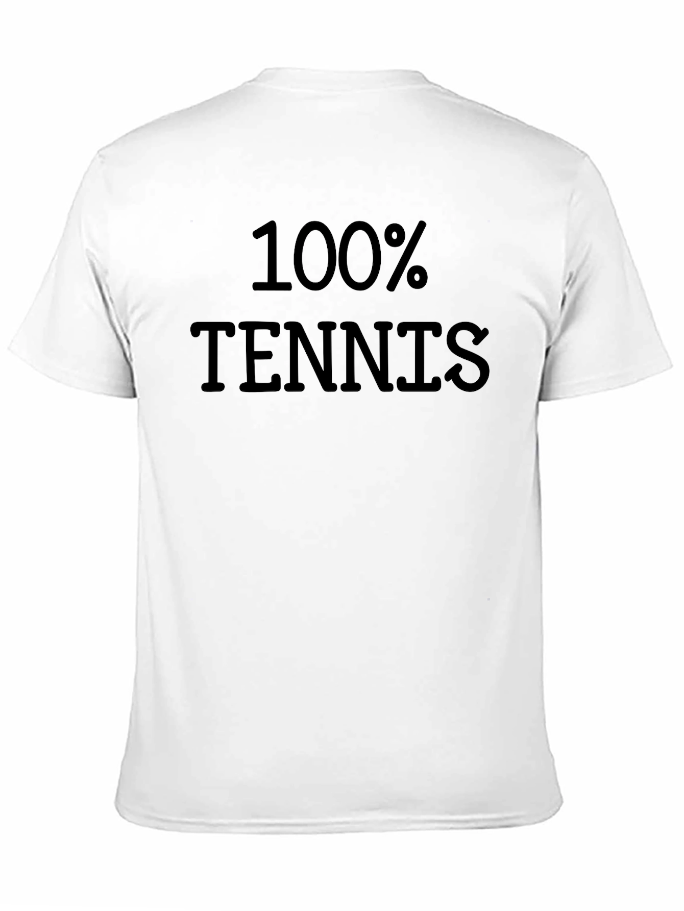 100% Tennis Black Graphic Tee