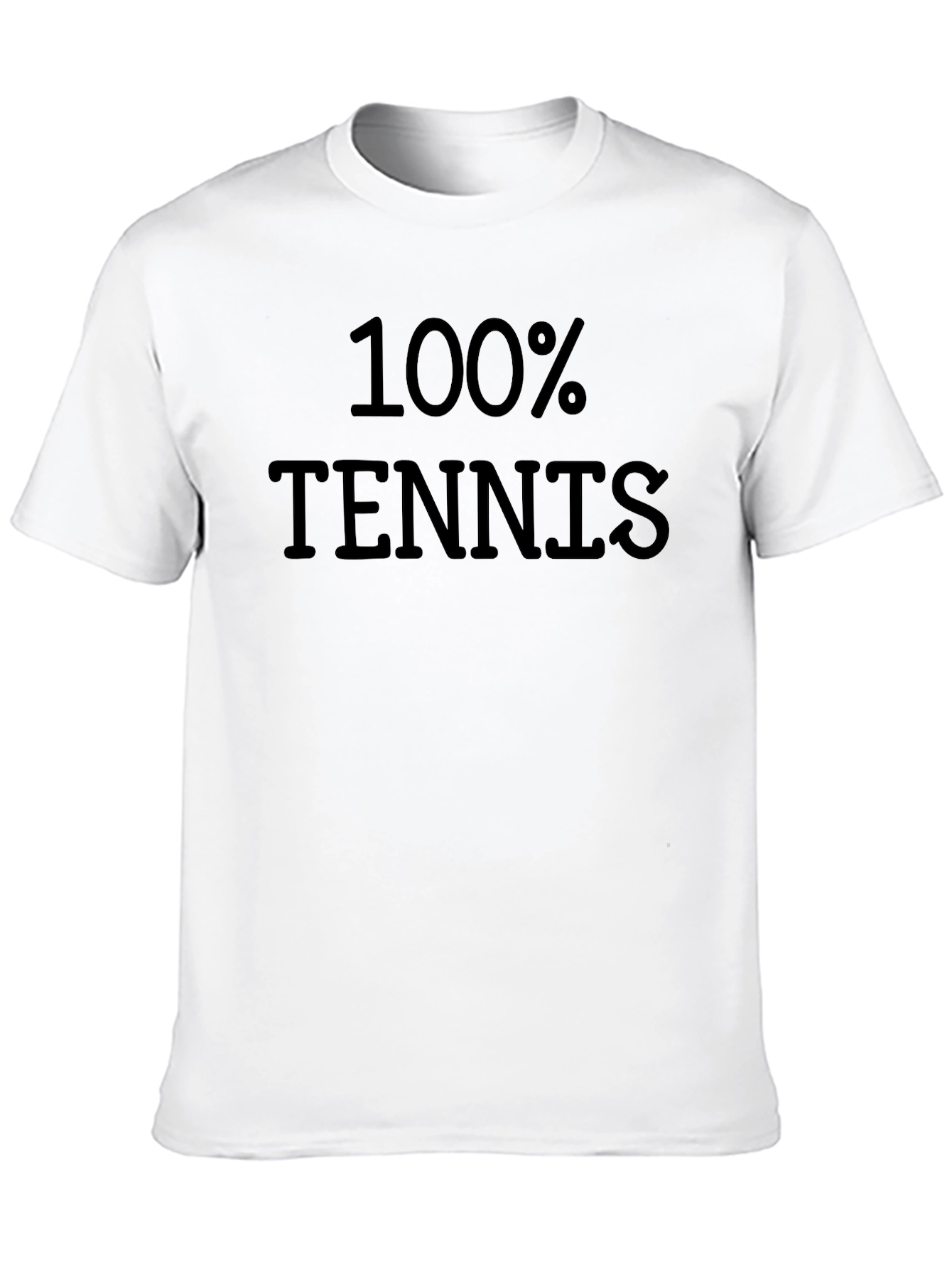 100% Tennis Black Graphic Tee
