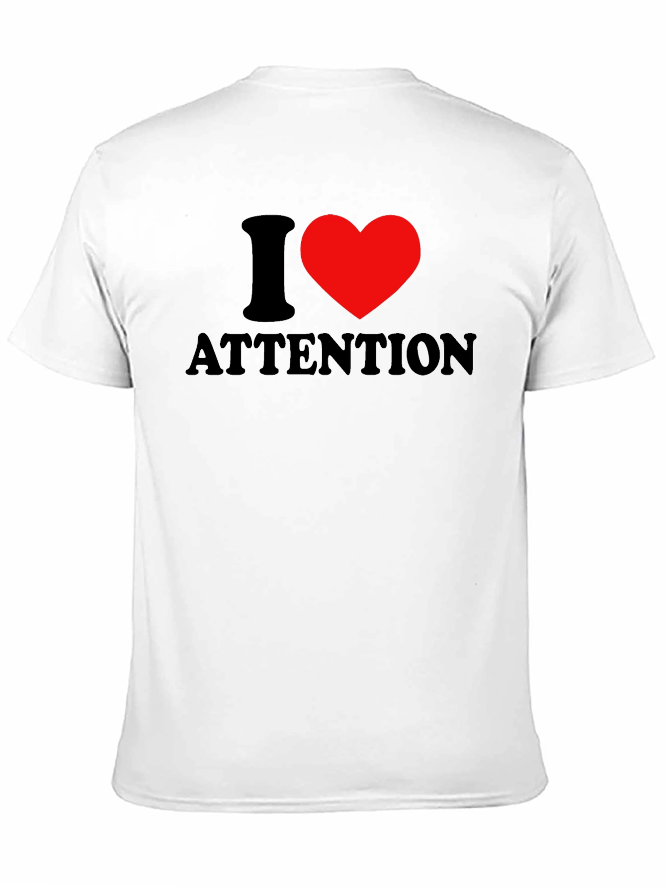 I Heart Attention Graphic Tee - Black Unisex T-Shirt