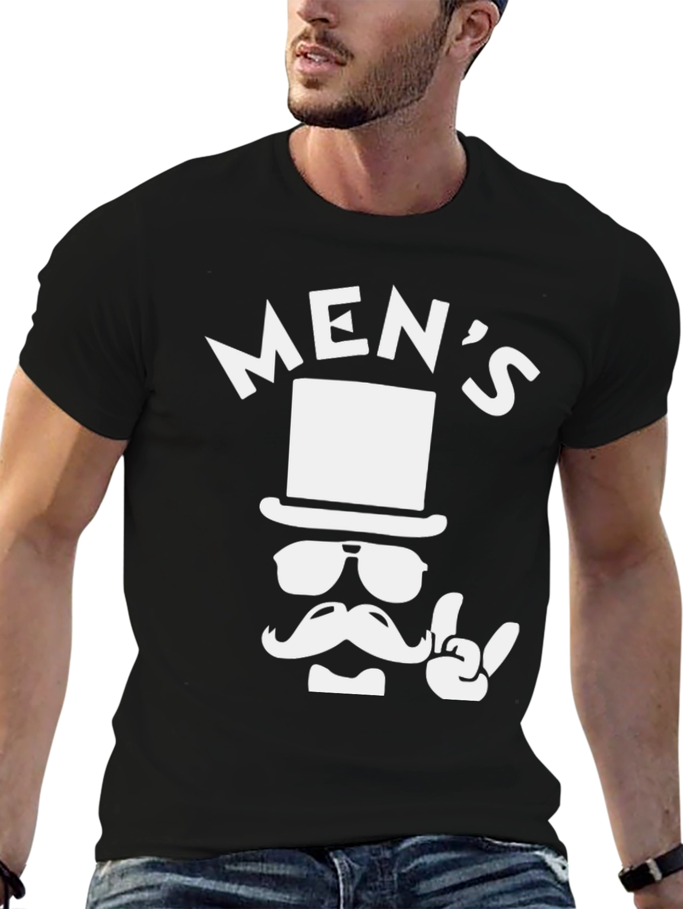 Mens Graphic Tee - Top Hat Gentleman