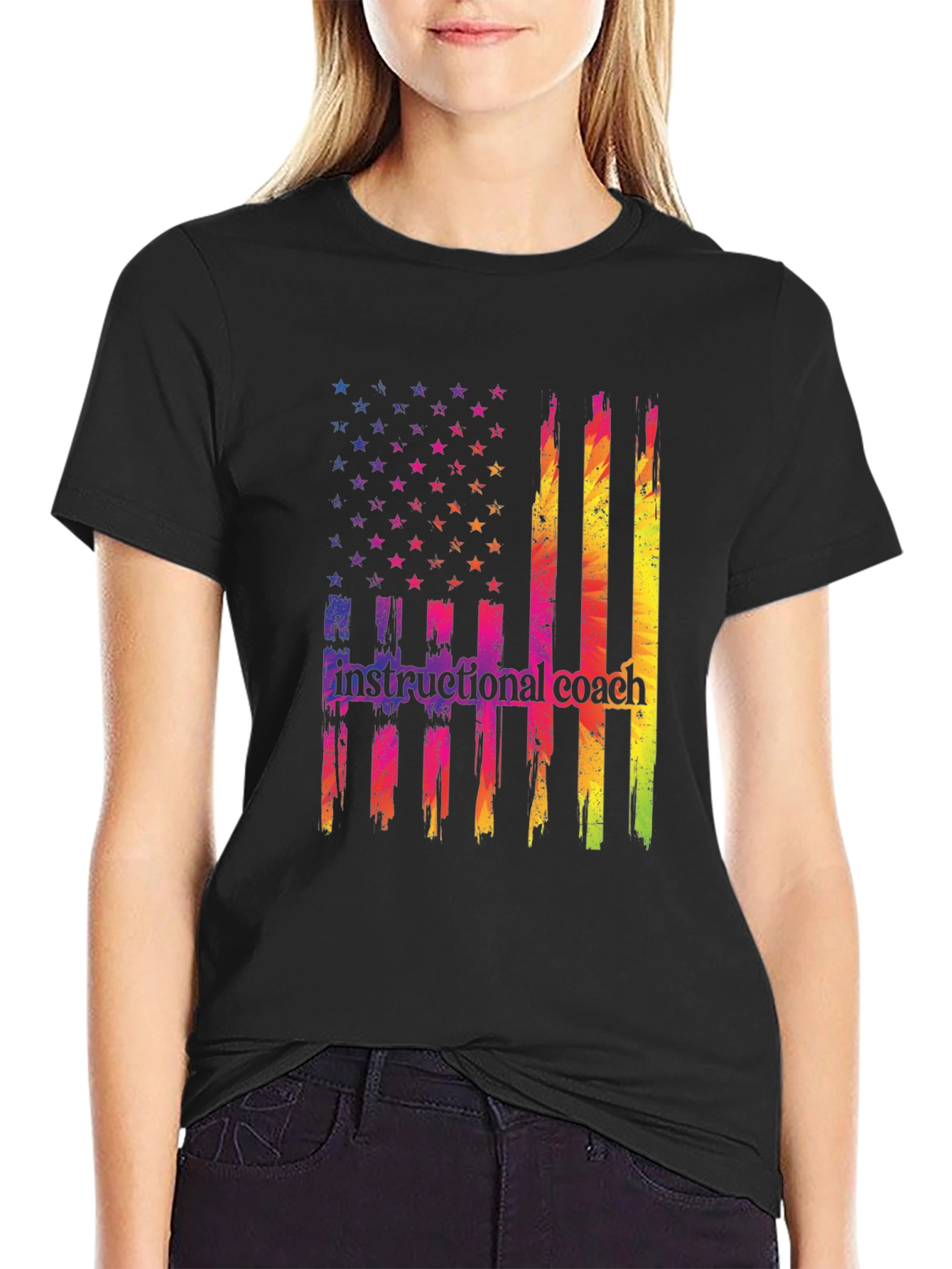 Instructional Coach American Flag T-Shirt