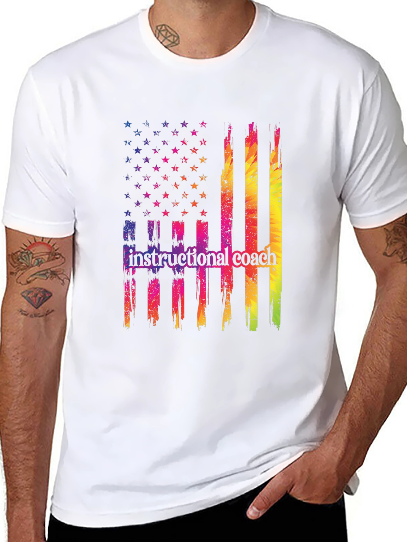 Instructional Coach American Flag T-Shirt