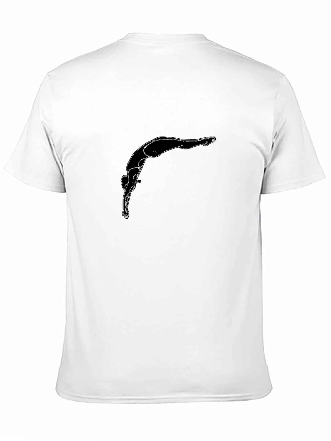 Black Diving Silhouette Graphic T-Shirt