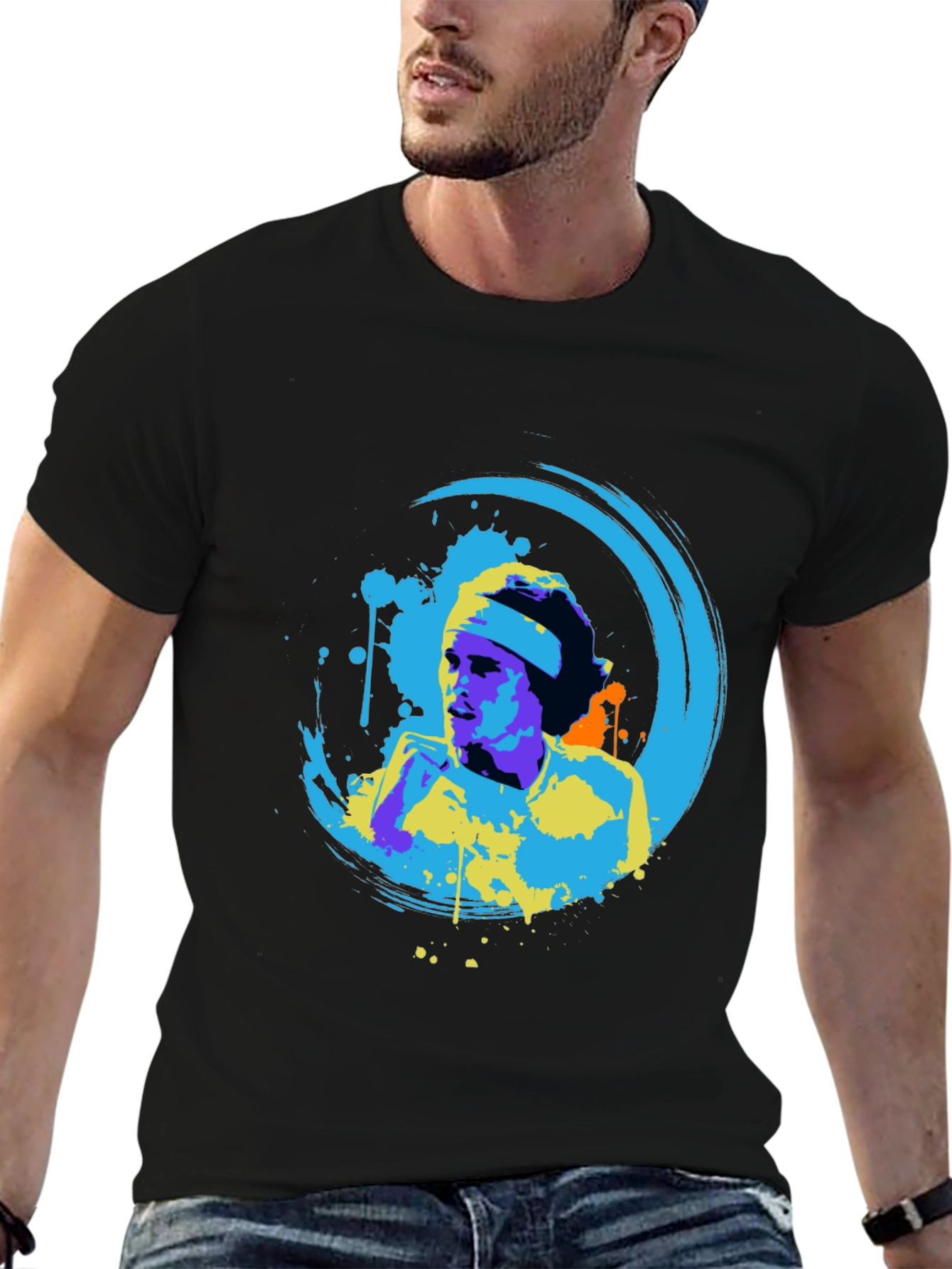 Abstract Art Graphic Black T-Shirt