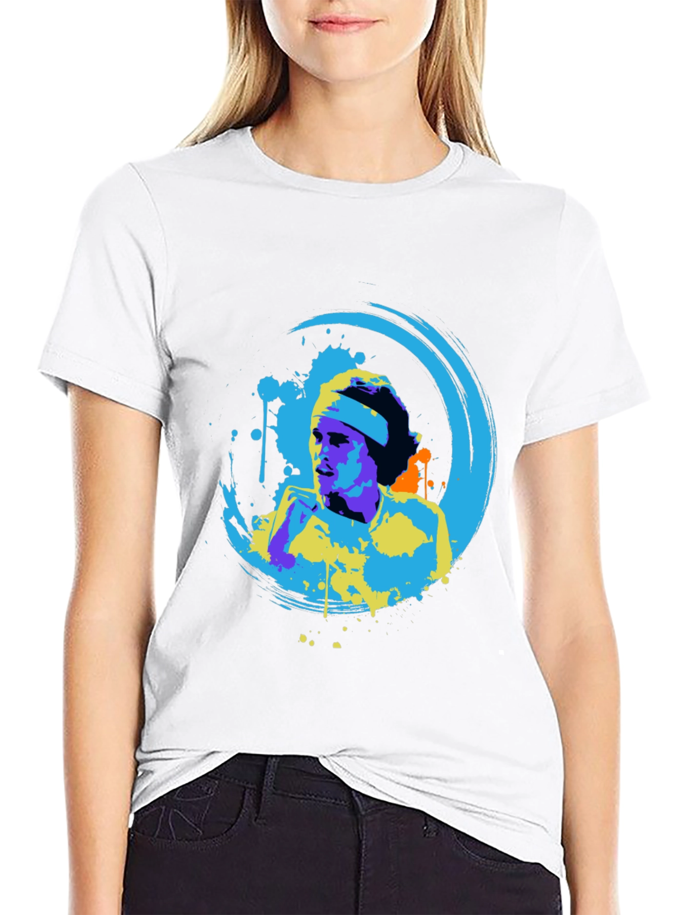 Abstract Art Graphic Black T-Shirt