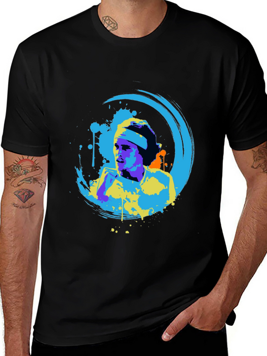 Abstract Art Graphic Black T-Shirt