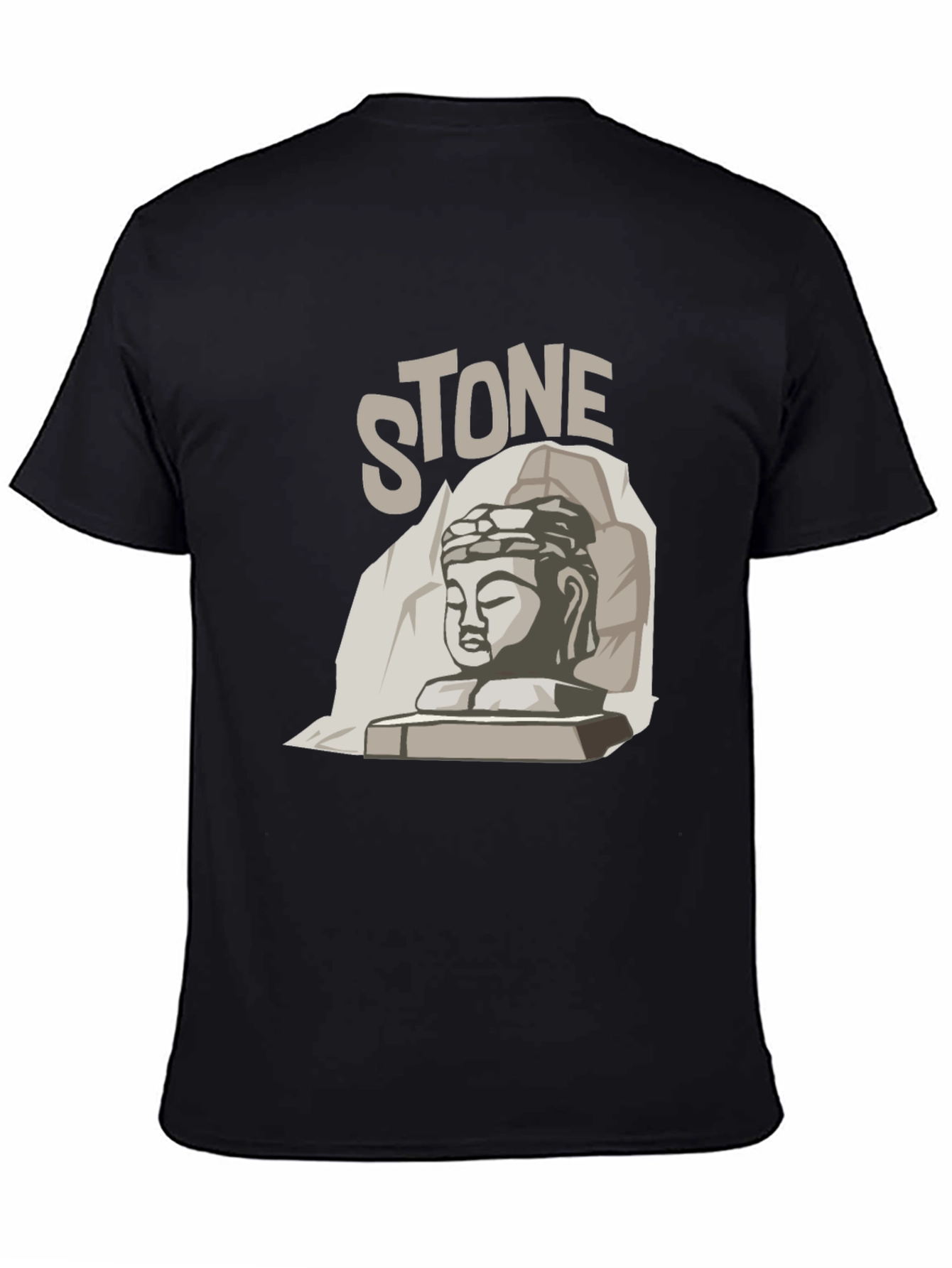 Stone Buddha Graphic T-Shirt - Unisex Black Tee