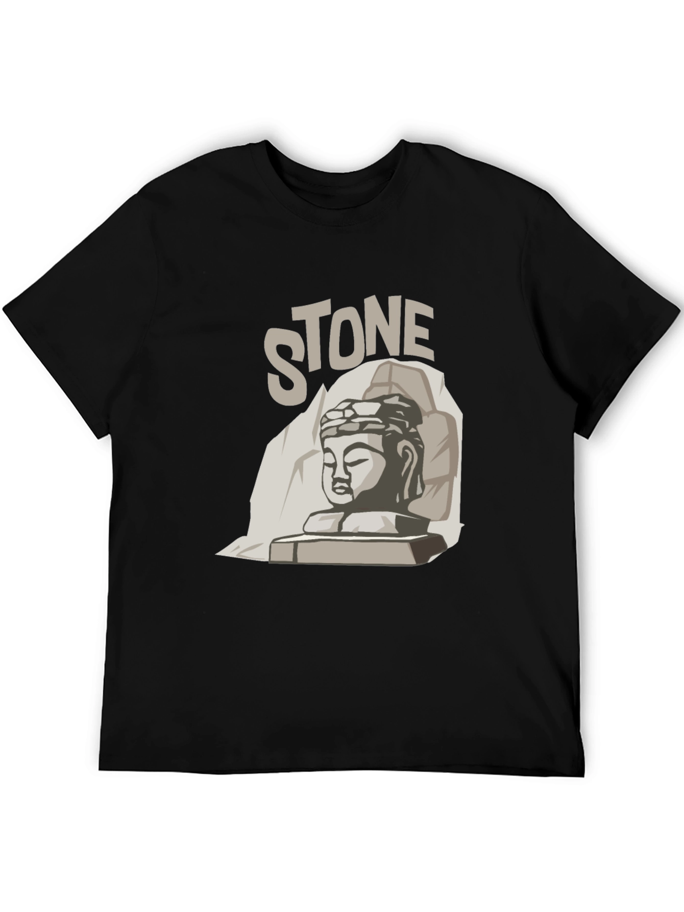 Stone Buddha Graphic T-Shirt - Unisex Black Tee