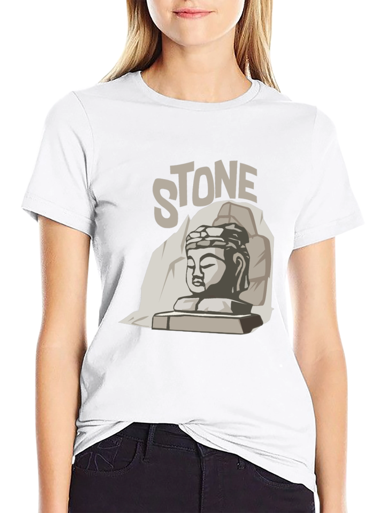 Stone Buddha Graphic T-Shirt - Unisex Black Tee