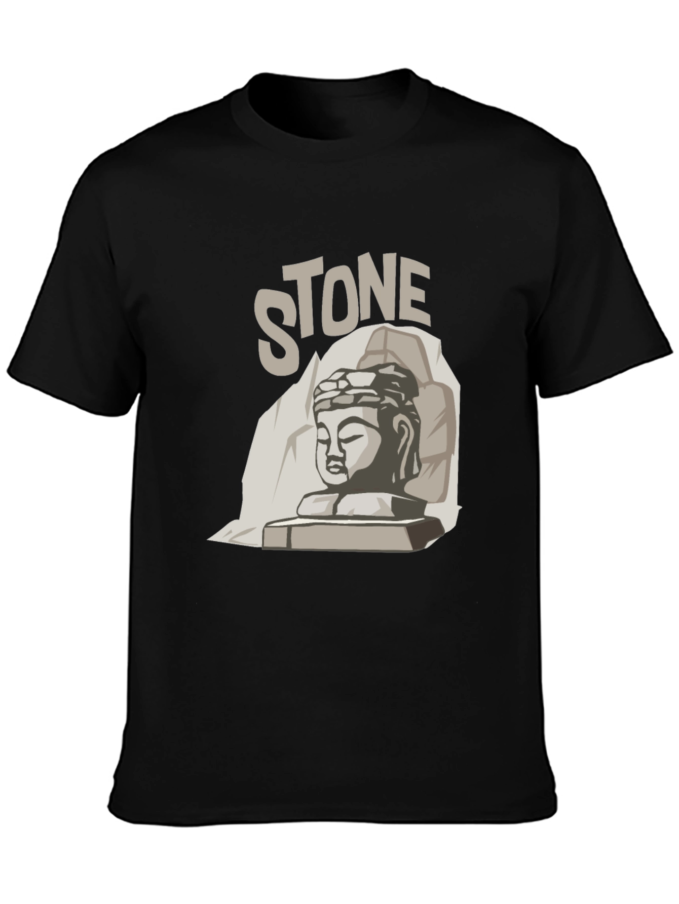 Stone Buddha Graphic T-Shirt - Unisex Black Tee