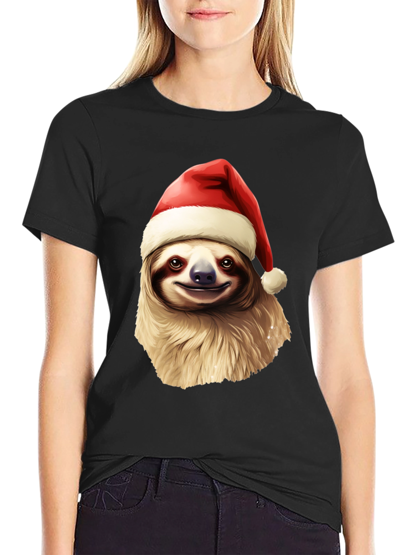 Festive Sloth Christmas T-Shirt - Holiday Cheer