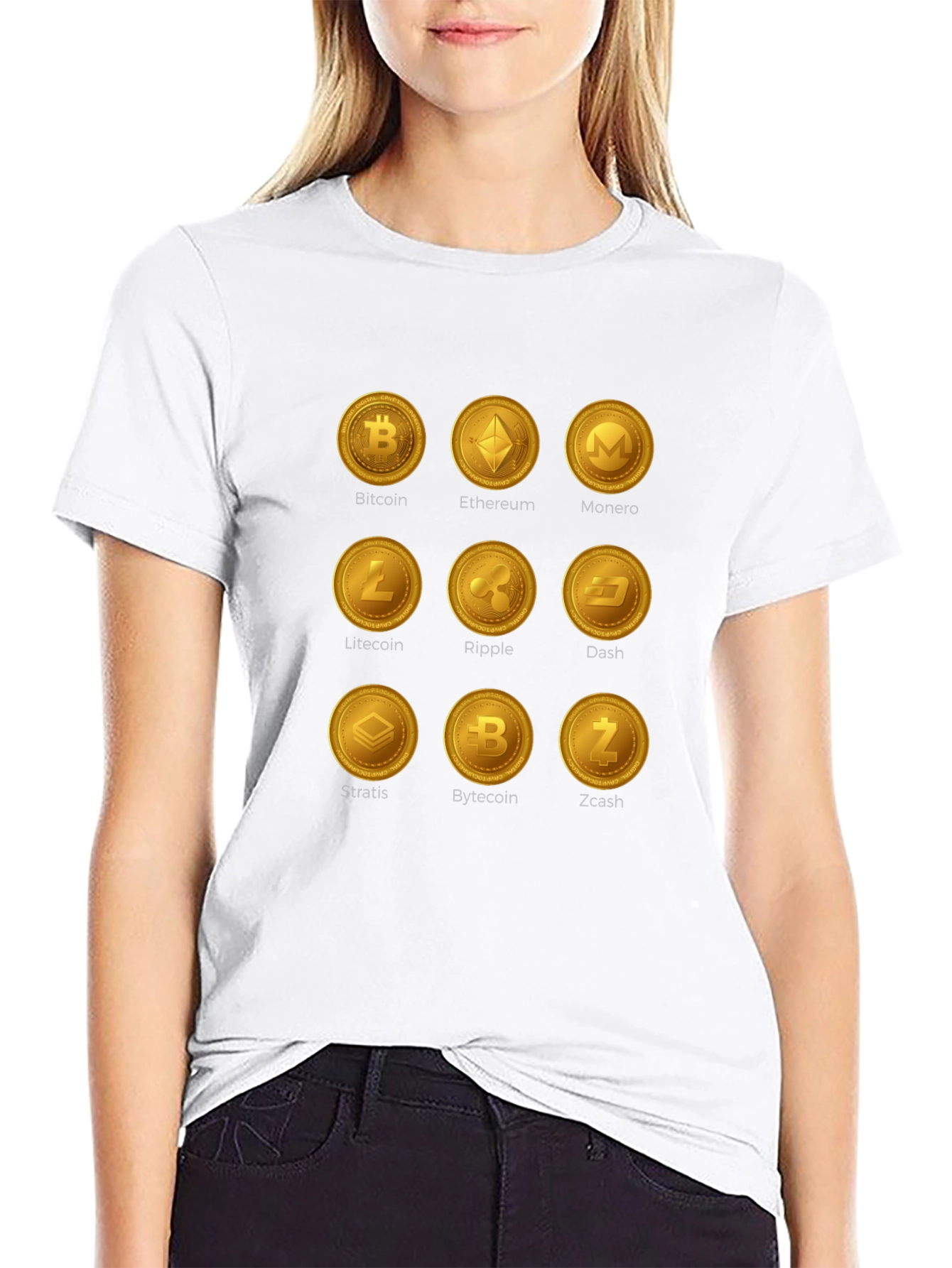 Crypto Coins Graphic T-Shirt