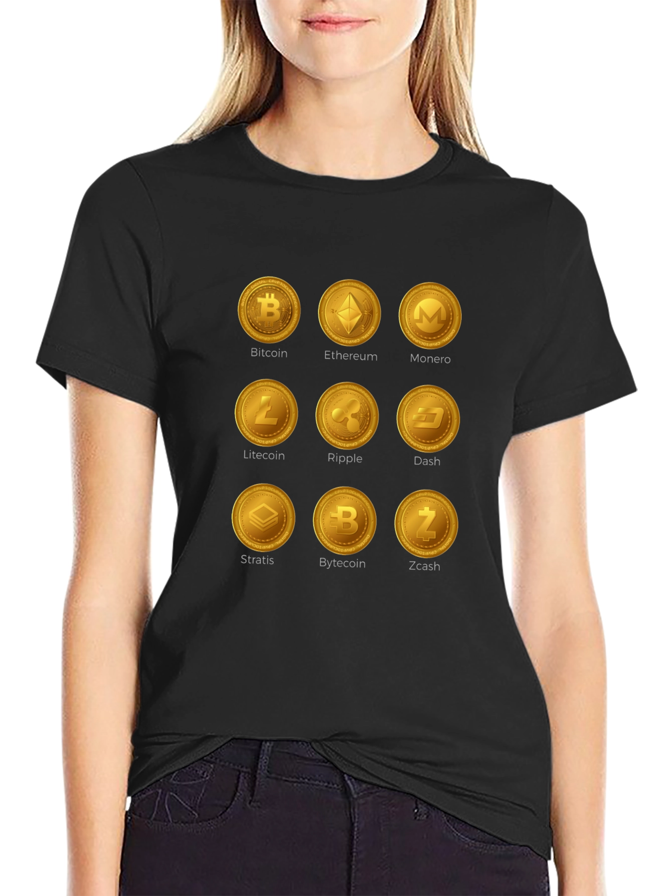 Crypto Coins Graphic T-Shirt