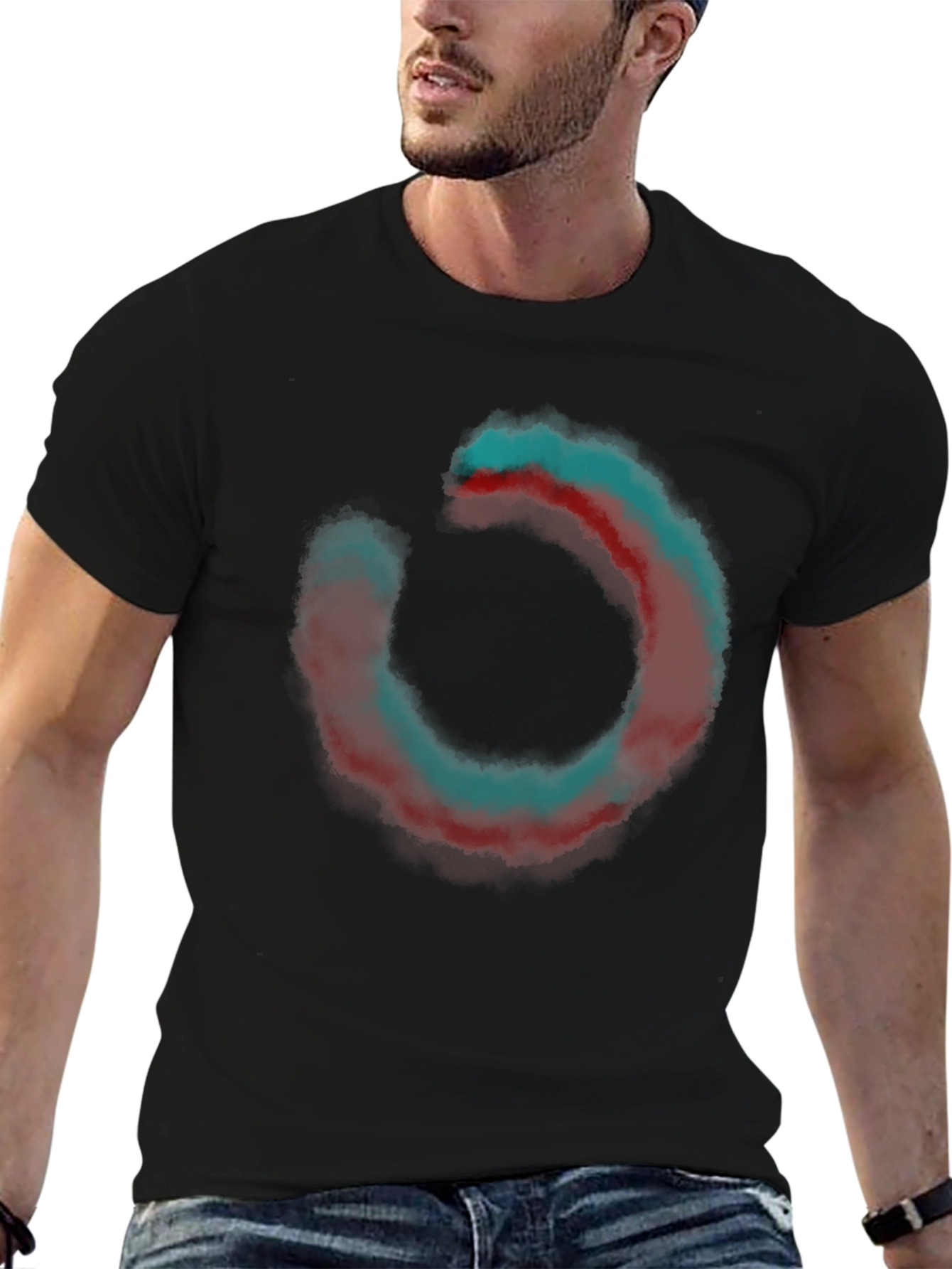 Abstract Circle Graphic Tee - Casual Comfort