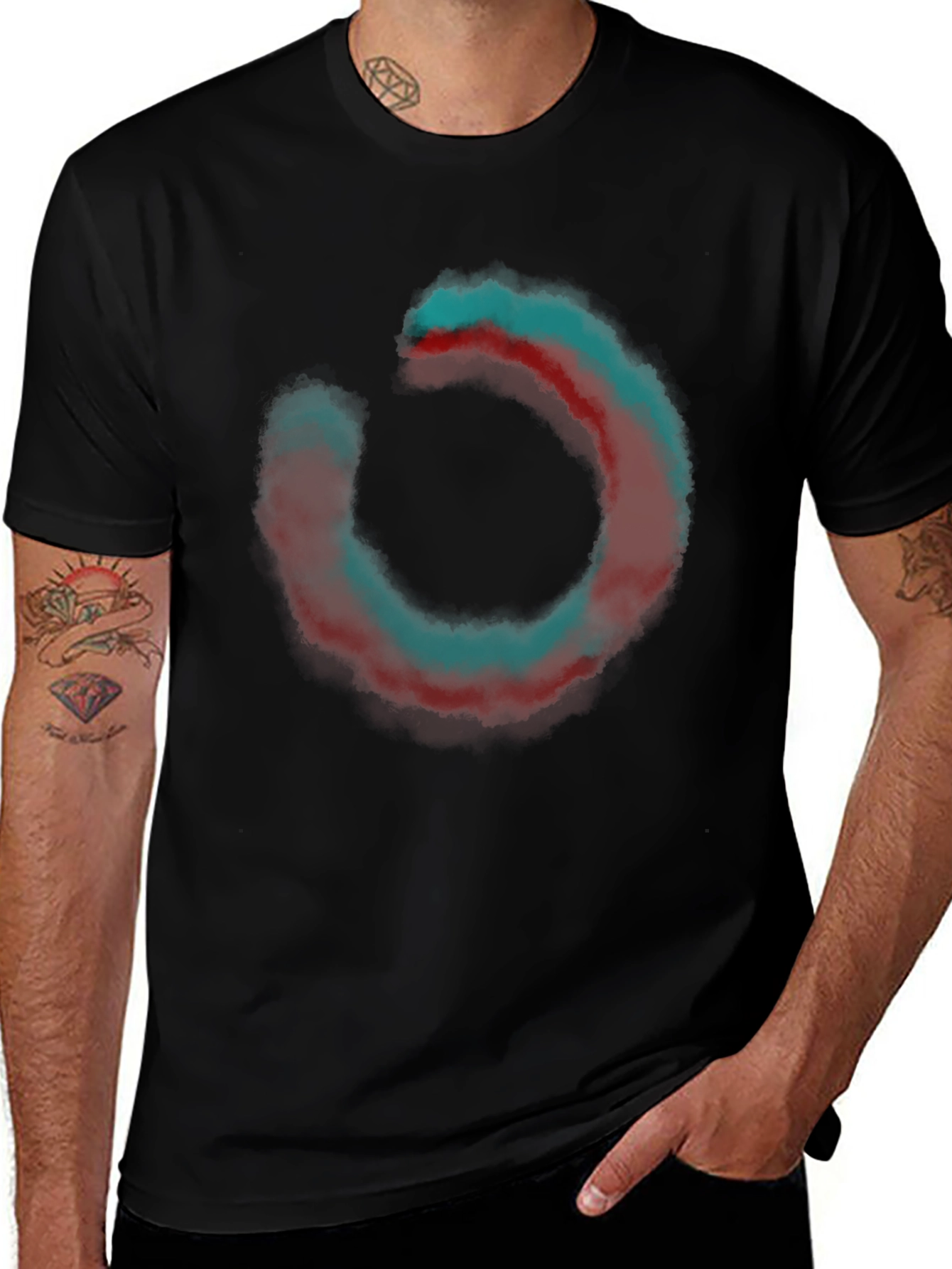 Abstract Circle Graphic Tee - Casual Comfort