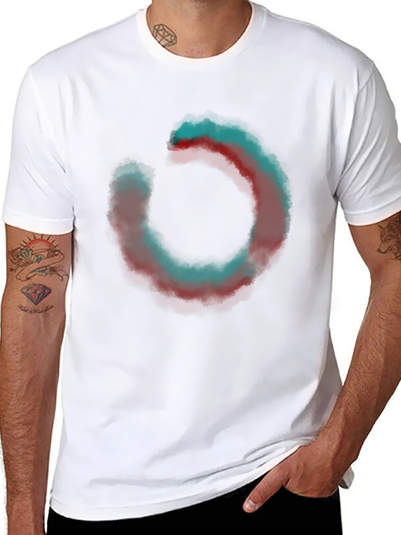 Abstract Circle Graphic Tee - Casual Comfort