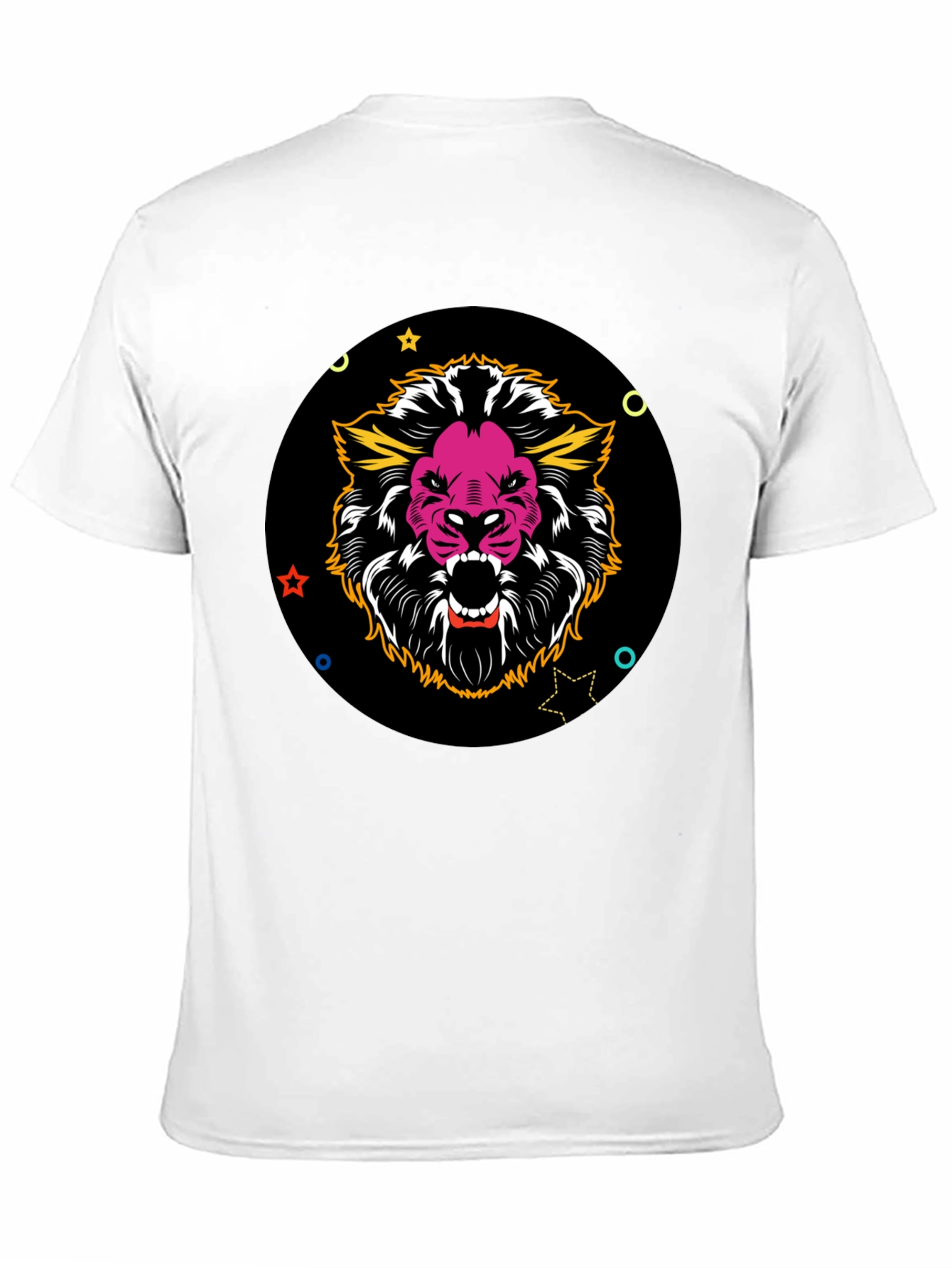 Bold Lion Graphic Tee - Black Cotton Blend