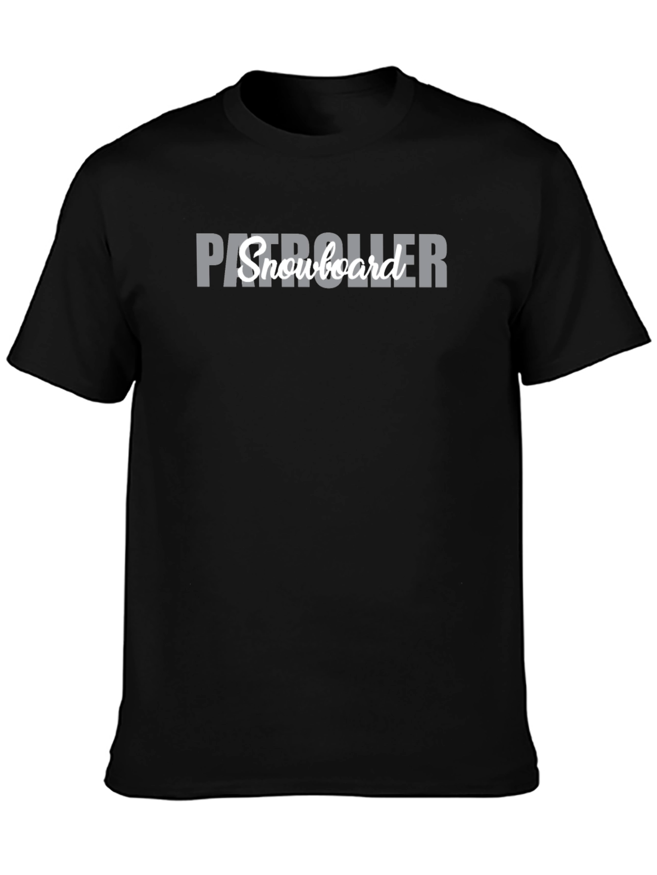 Patroller Snowboard Crew Neck Tee - Black