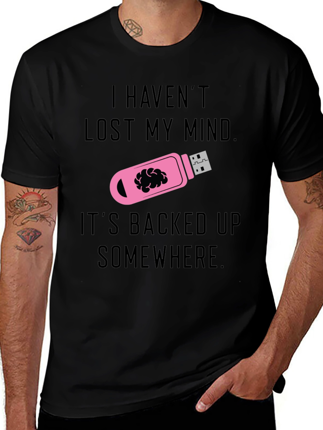 Mind Backed Up Funny Graphic T-Shirt