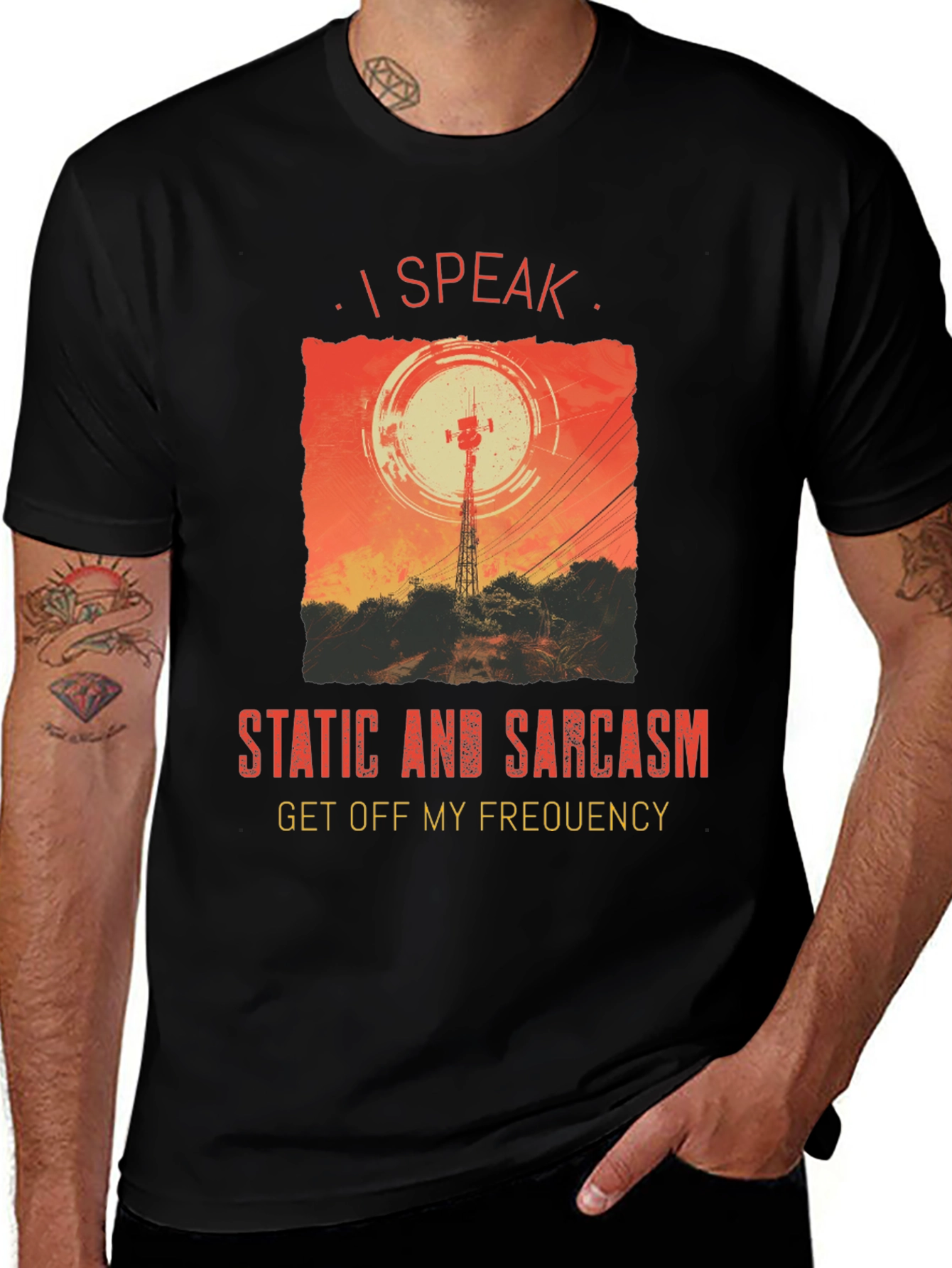 I Speak Static & Sarcasm Graphic Tee