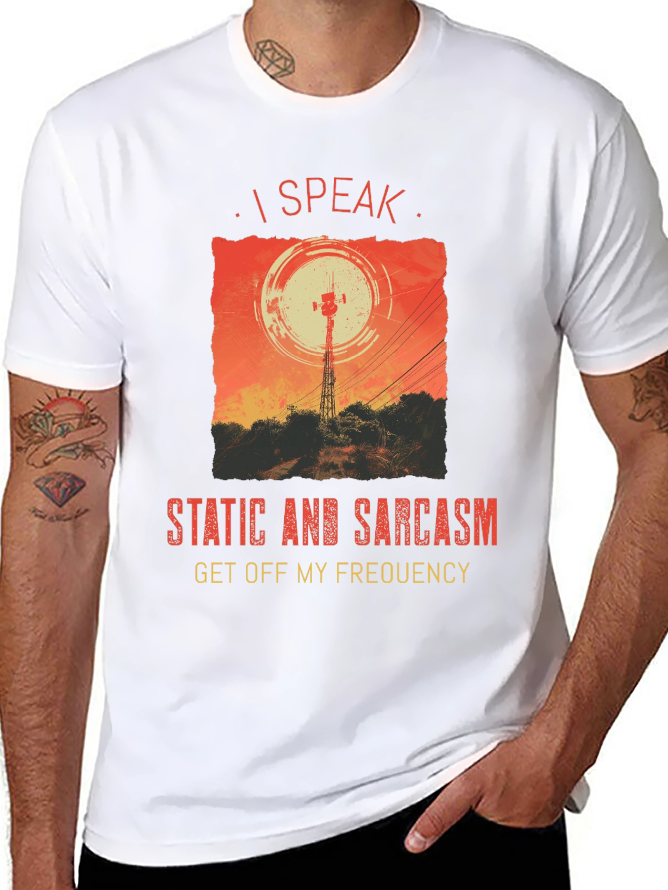 I Speak Static & Sarcasm Graphic Tee