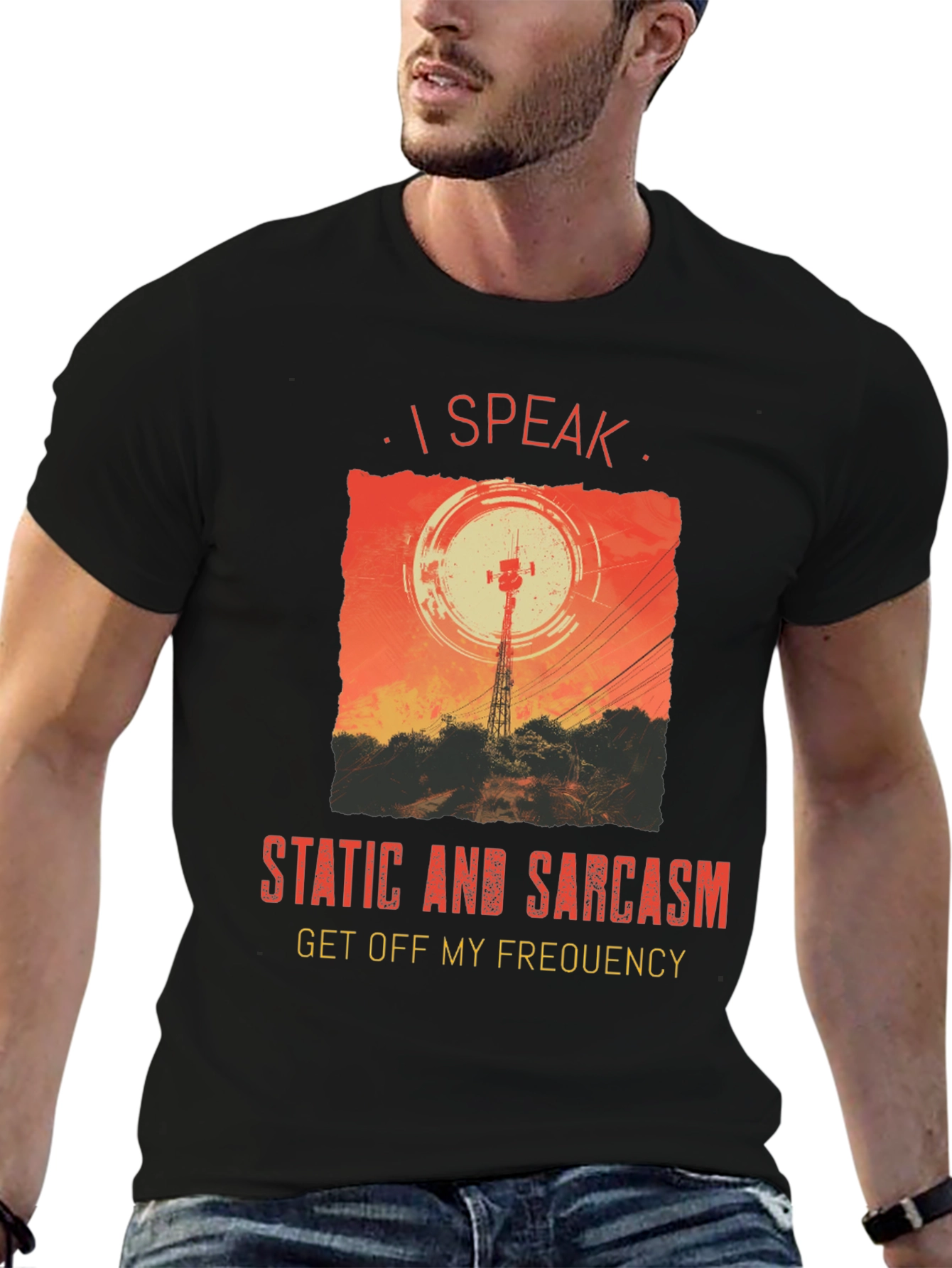I Speak Static & Sarcasm Graphic Tee