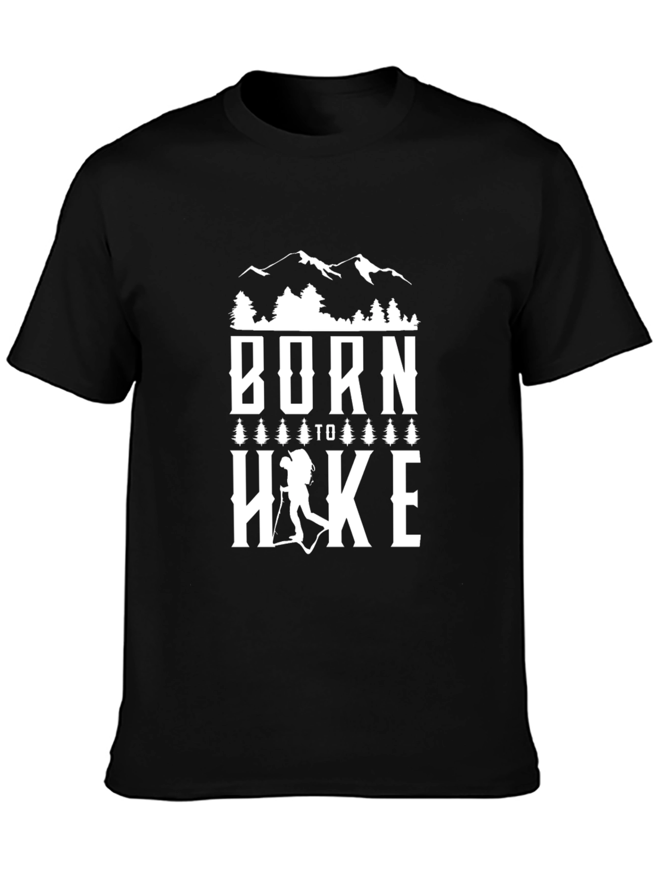 Born To Hike Black Graphic Tee