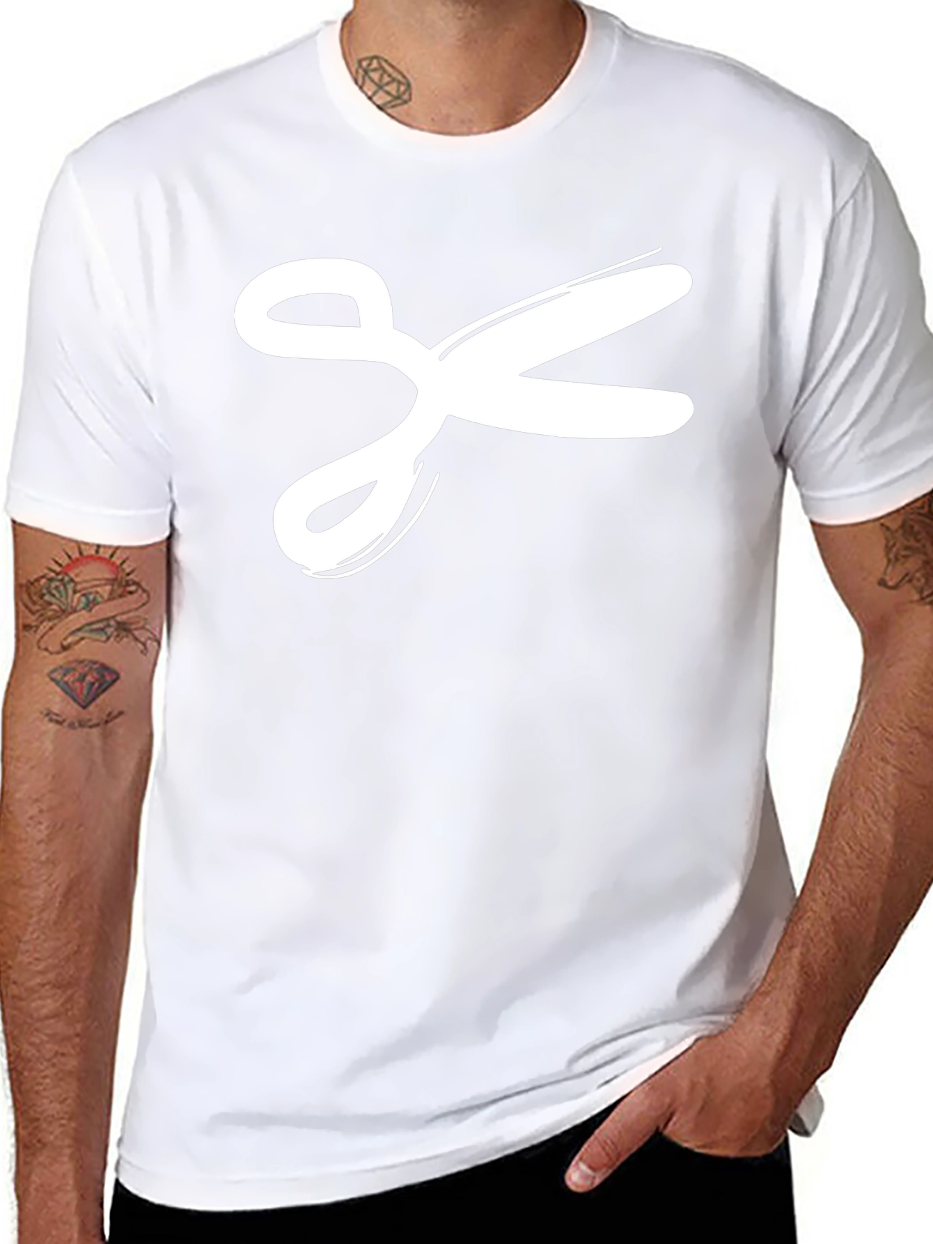 Scissors Graphic Tee - Stylish Black Cotton T-Shirt