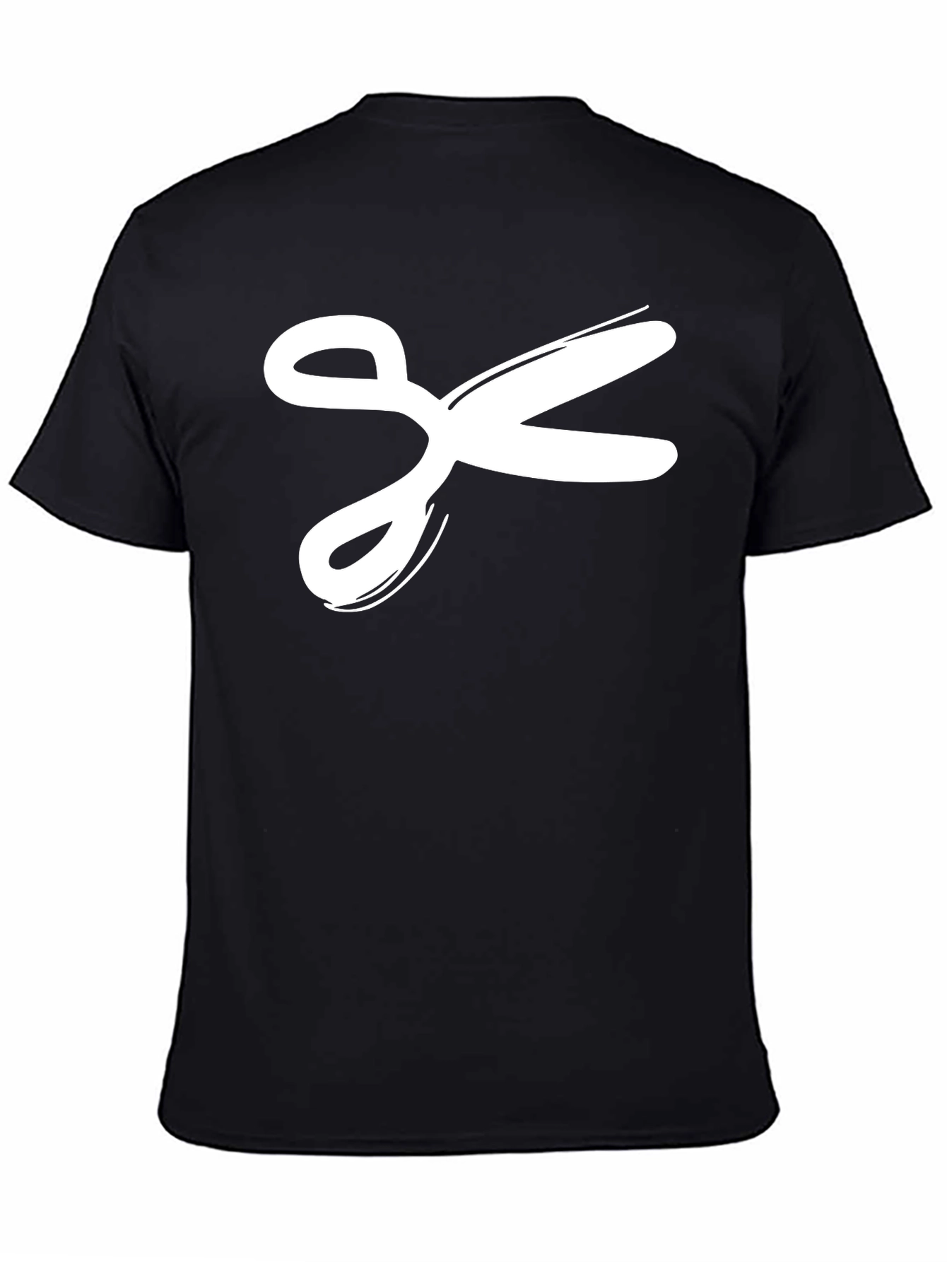 Scissors Graphic Tee - Stylish Black Cotton T-Shirt