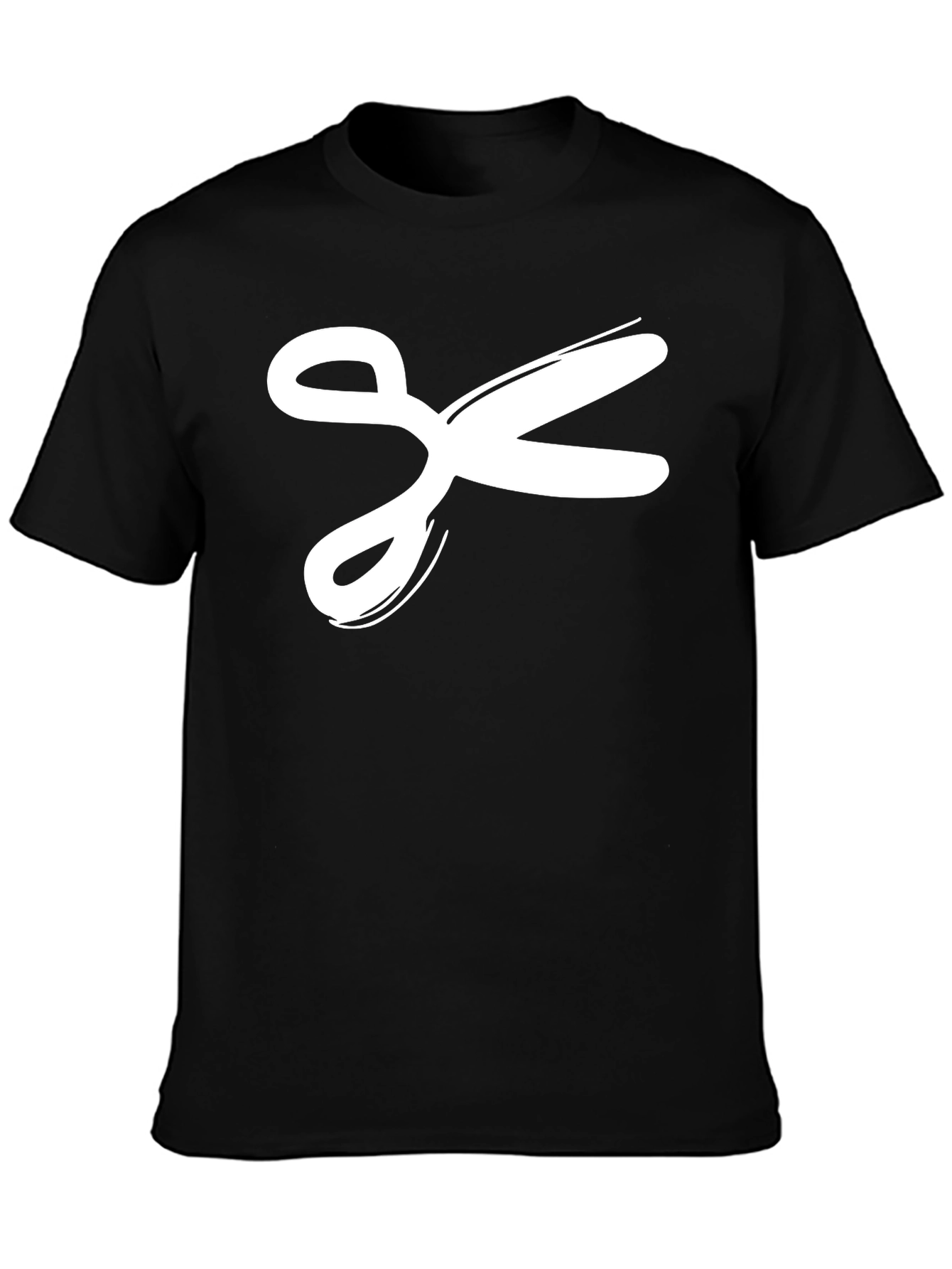 Scissors Graphic Tee - Stylish Black Cotton T-Shirt